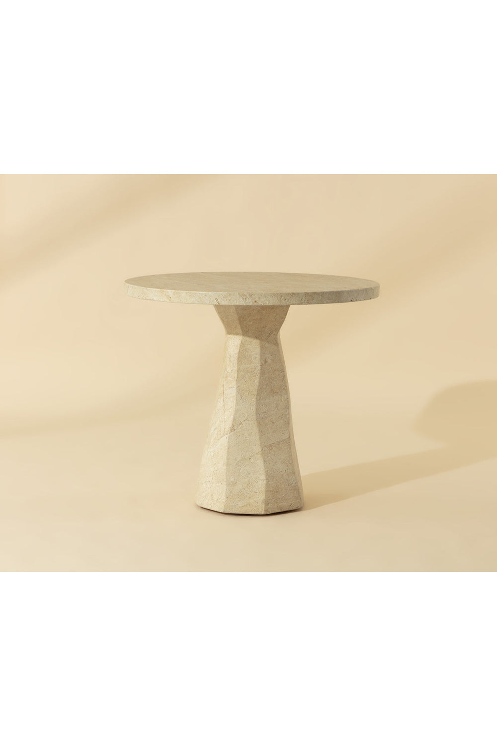 Natural Indoor/Outdoor Travertine Look Bistro Table by Splendido Kliff Outdoor Dining Table, alternate view 6