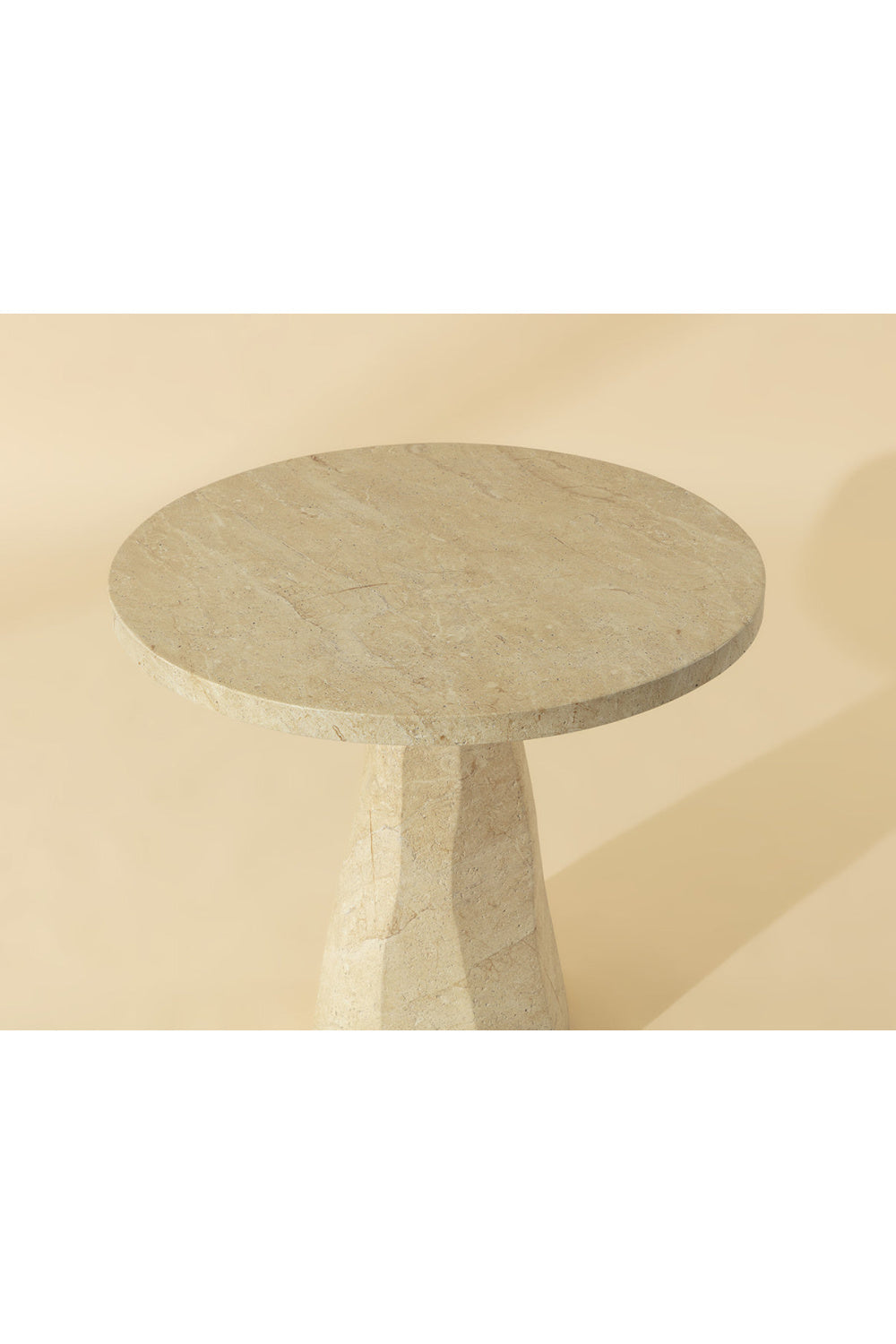 Natural Indoor/Outdoor Travertine Look Bistro Table by Splendido Kliff Outdoor Dining Table, alternate view 7