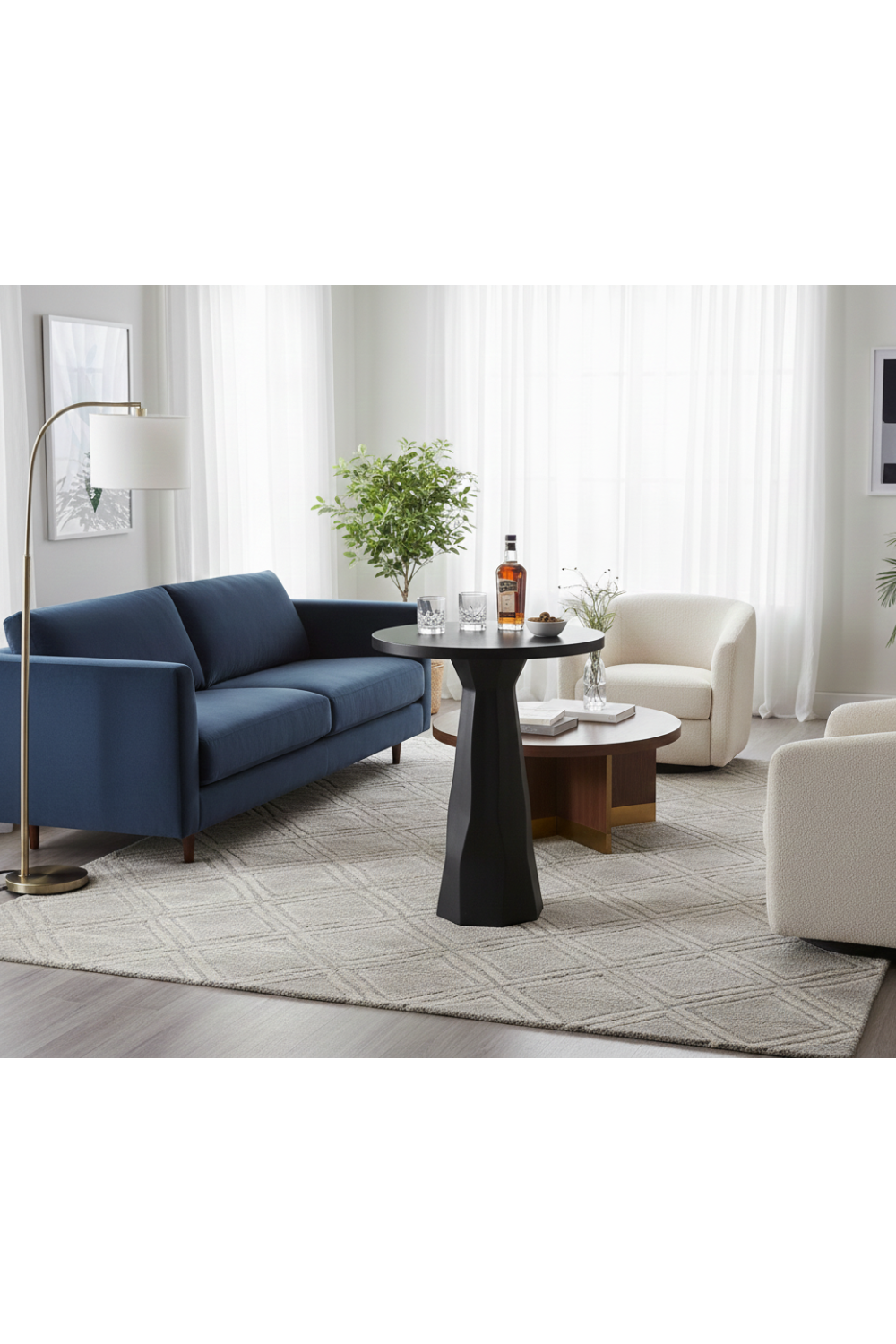 Marble-Inspired Concrete Bar Table | Splendido Kliff