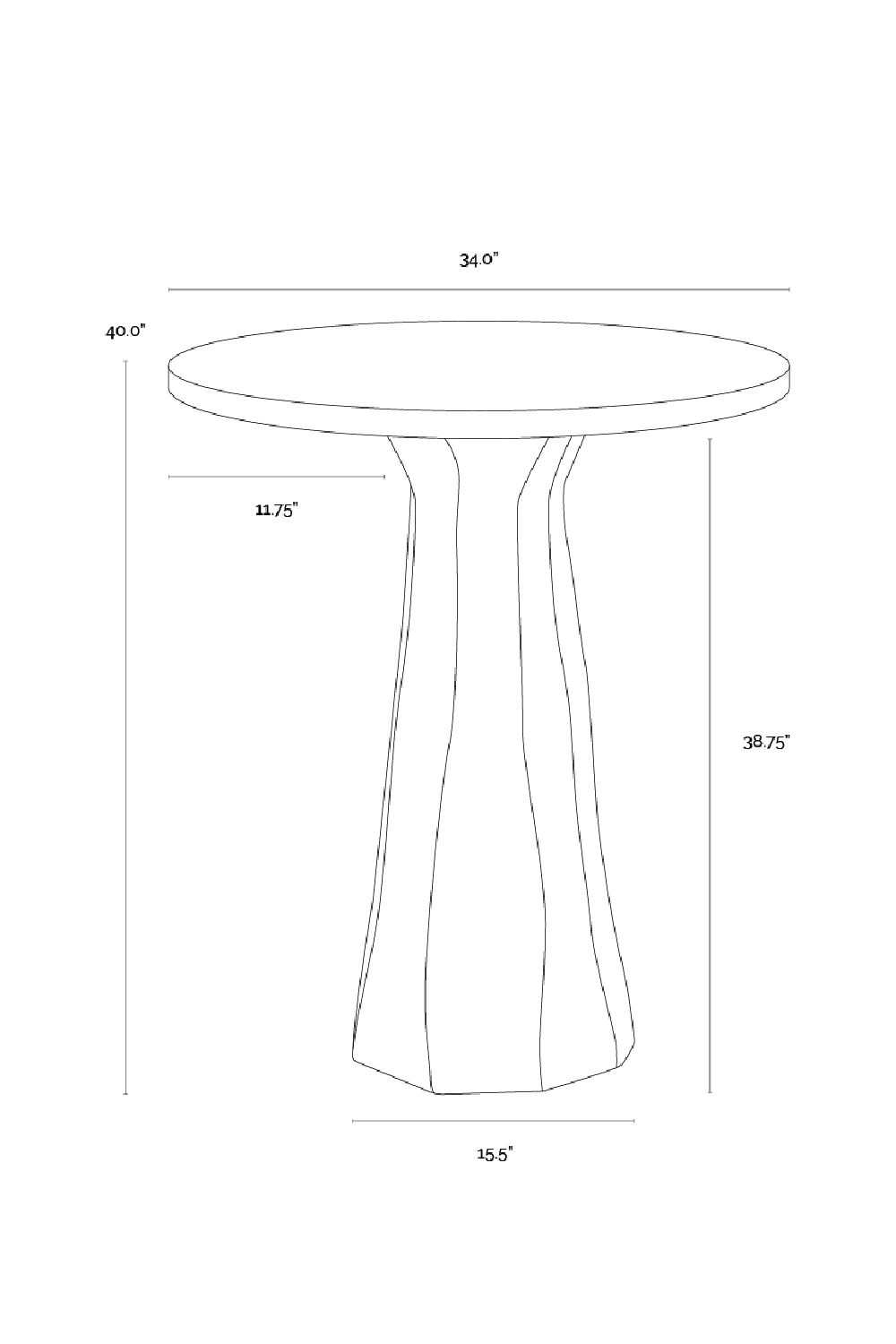Marble-Inspired Concrete Bar Table by Splendido Kliff Dining Table, alternate view 14