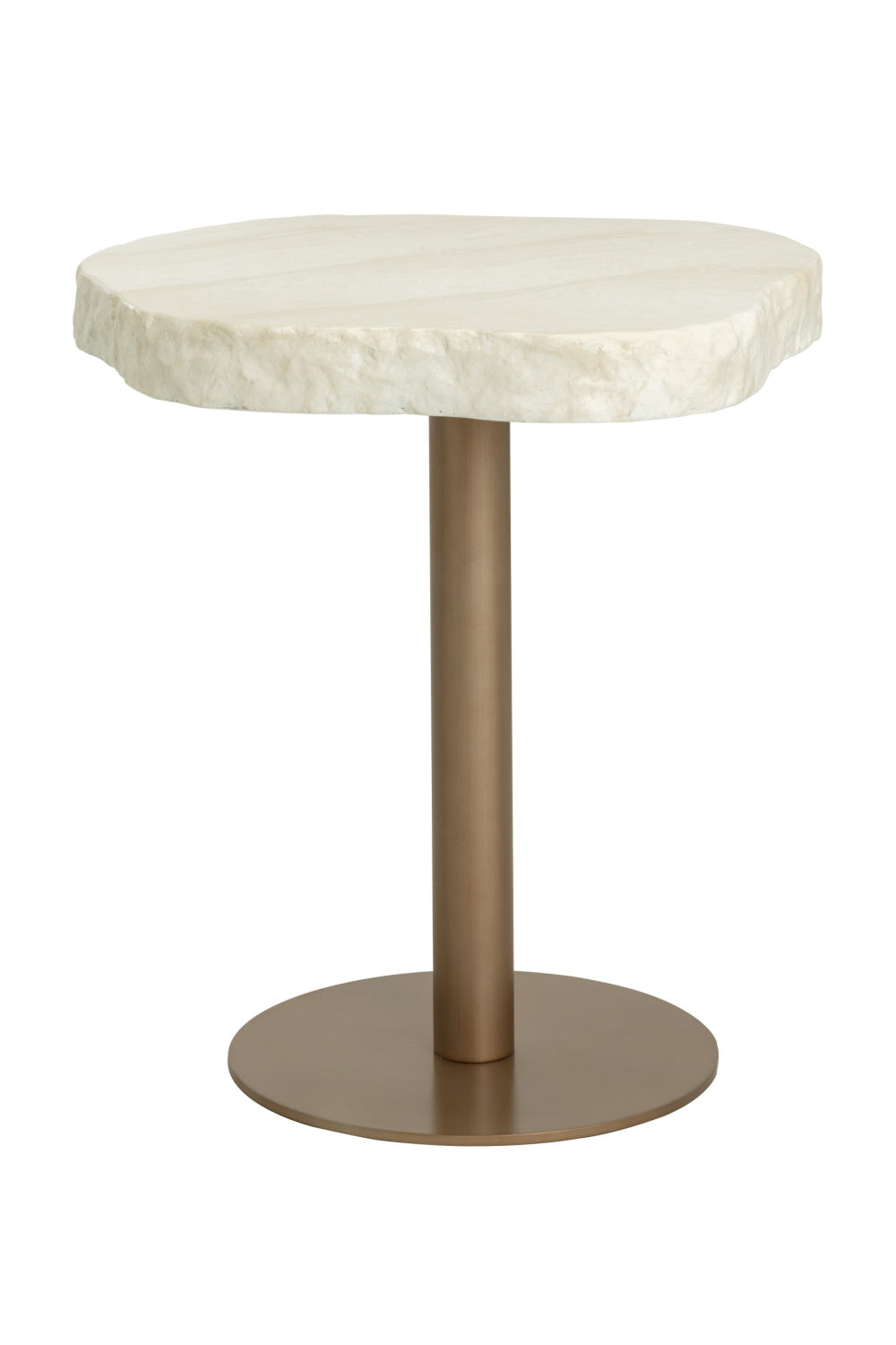 Travertine Look Indoor/Outdoor Bistro Table by Splendido Delmont Outdoor Side Table