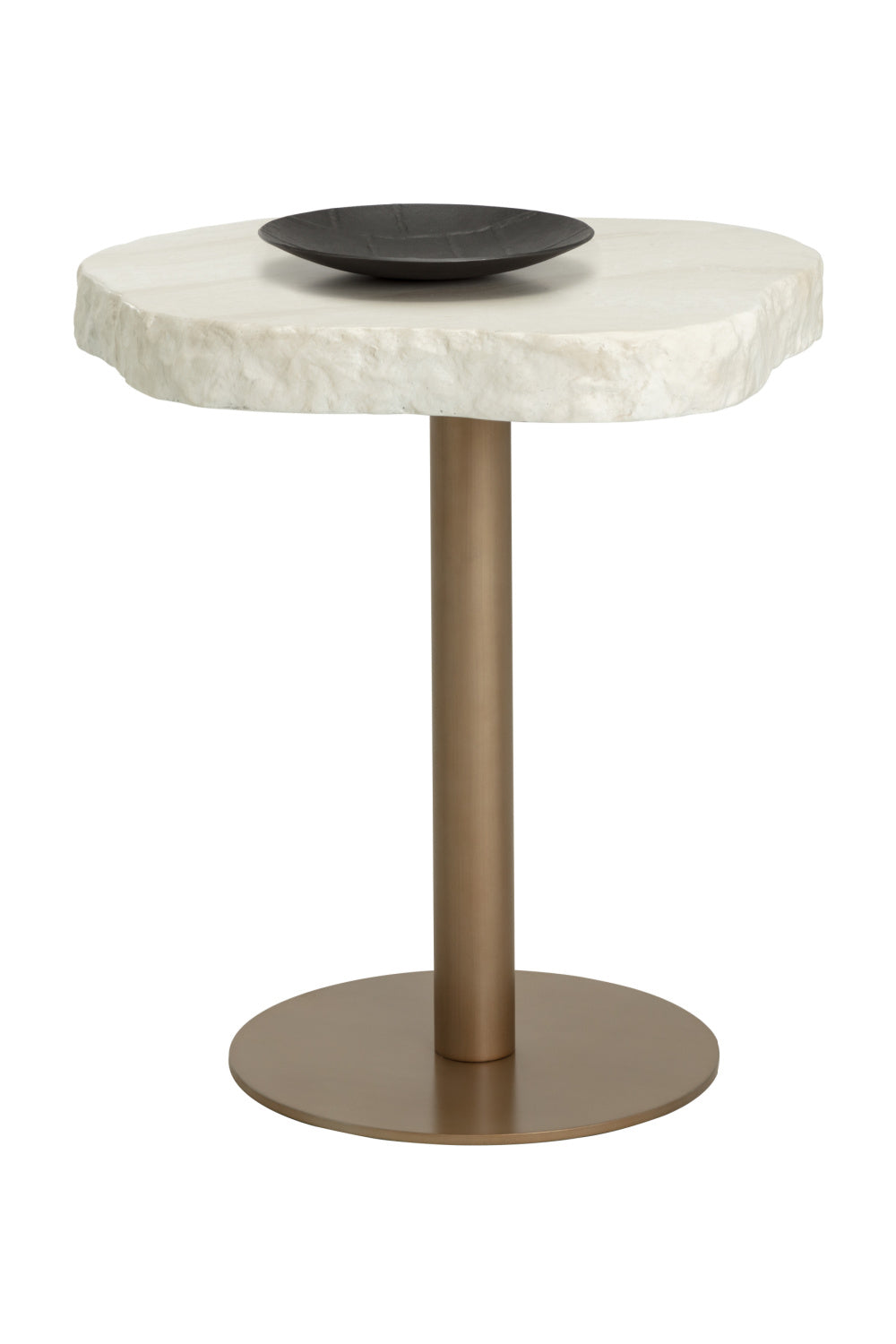Travertine Look Indoor/Outdoor Bistro Table by Splendido Delmont Outdoor Side Table, alternate view 3