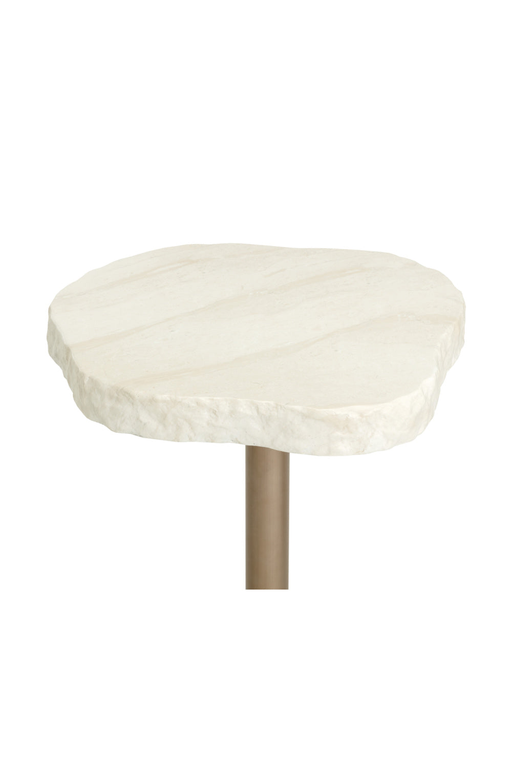 Travertine Look Indoor/Outdoor Bistro Table by Splendido Delmont Outdoor Side Table, alternate view 4