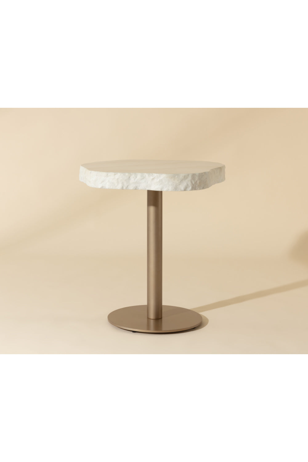 Travertine Look Indoor/Outdoor Bistro Table by Splendido Delmont Outdoor Side Table, alternate view 5