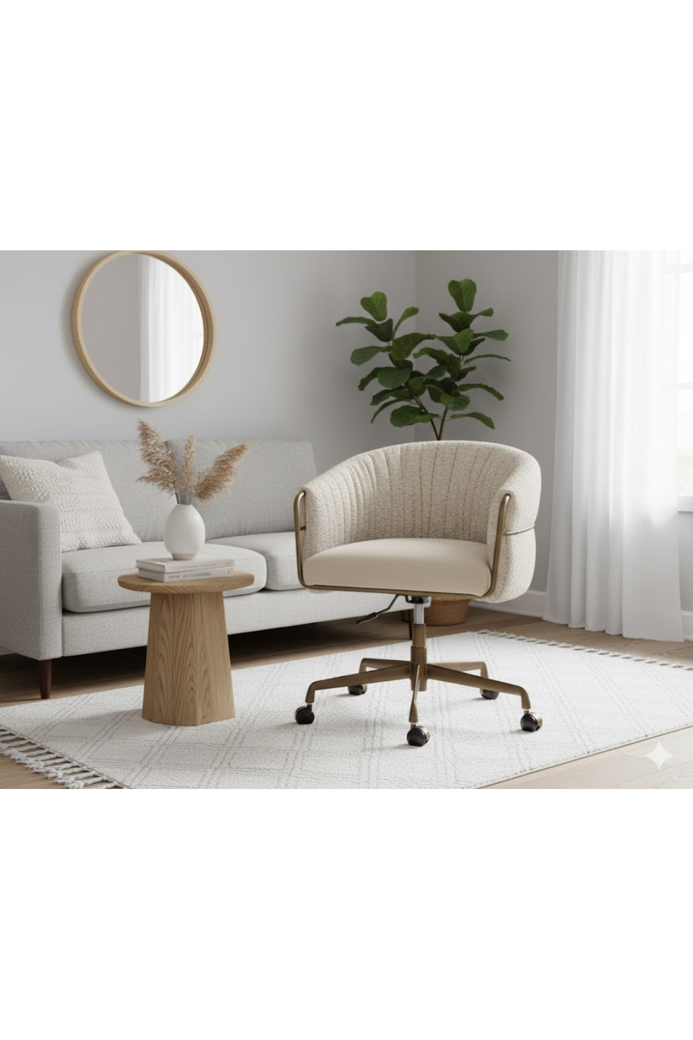 Curved Back Upholstered Lounge Chair by Splendido Olma Office Chair, alternate view 10