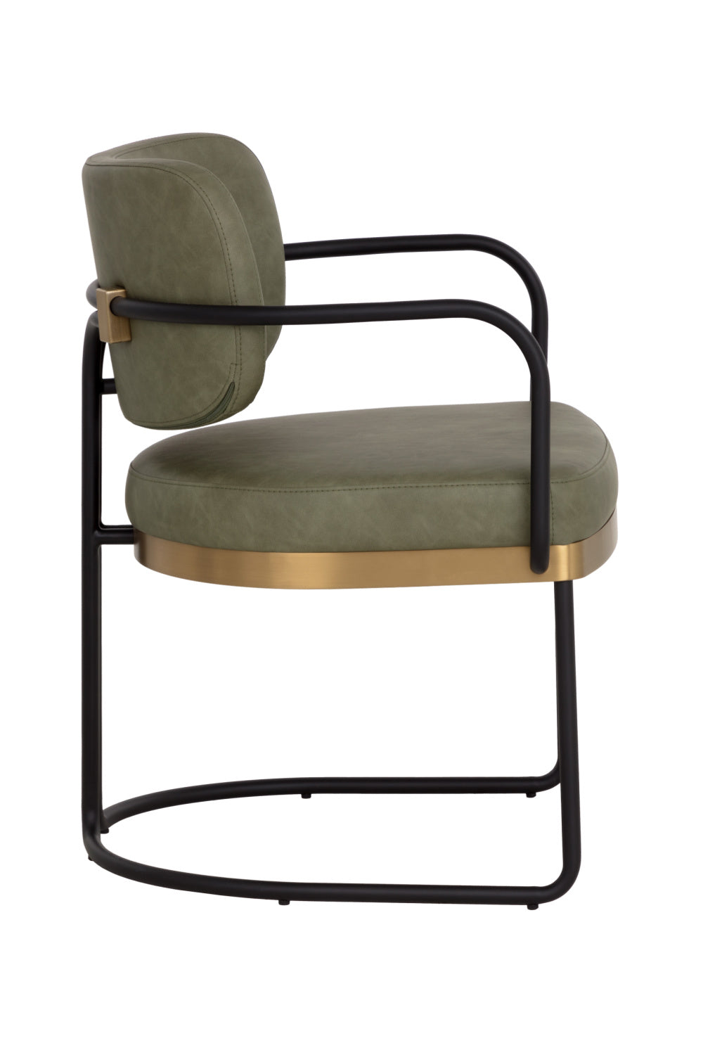 Cantilevered Leather Look Dining Chair by Splendido Jalen, alternate view 3