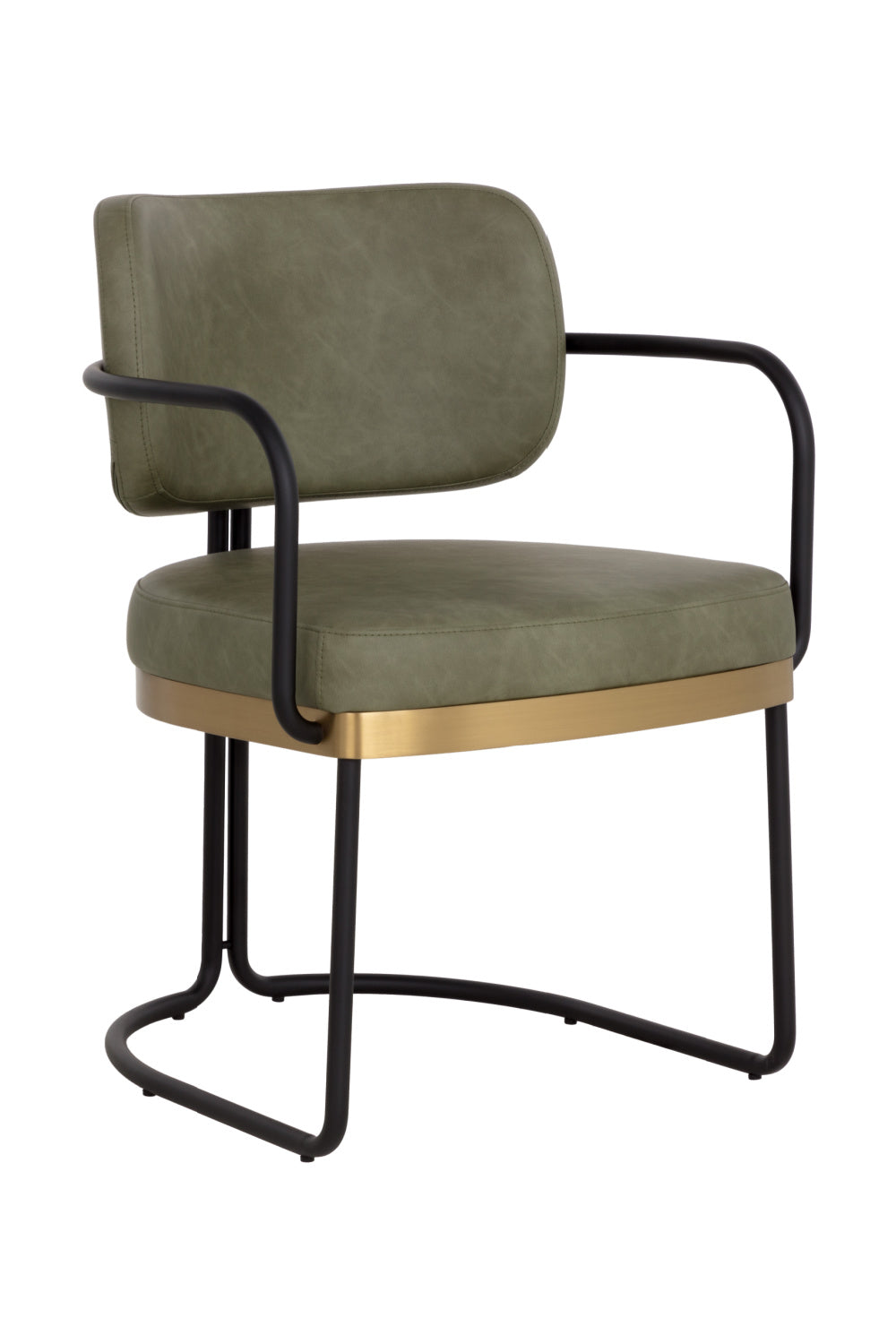 Cantilevered Leather Look Dining Chair by Splendido Jalen, alternate view 4