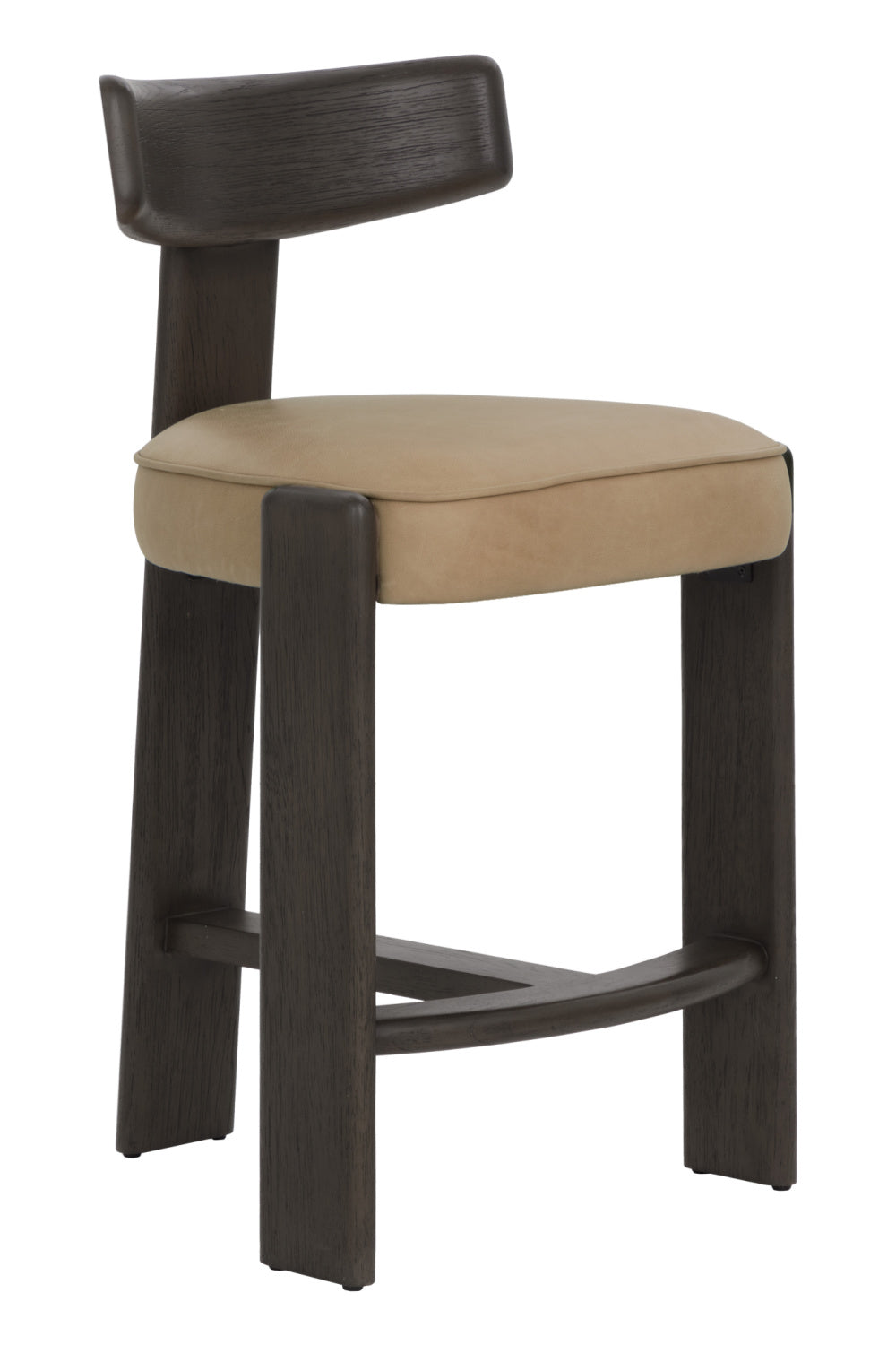 Oak T-Shaped Back Counter Stool by Splendido Horton, alternate view 3
