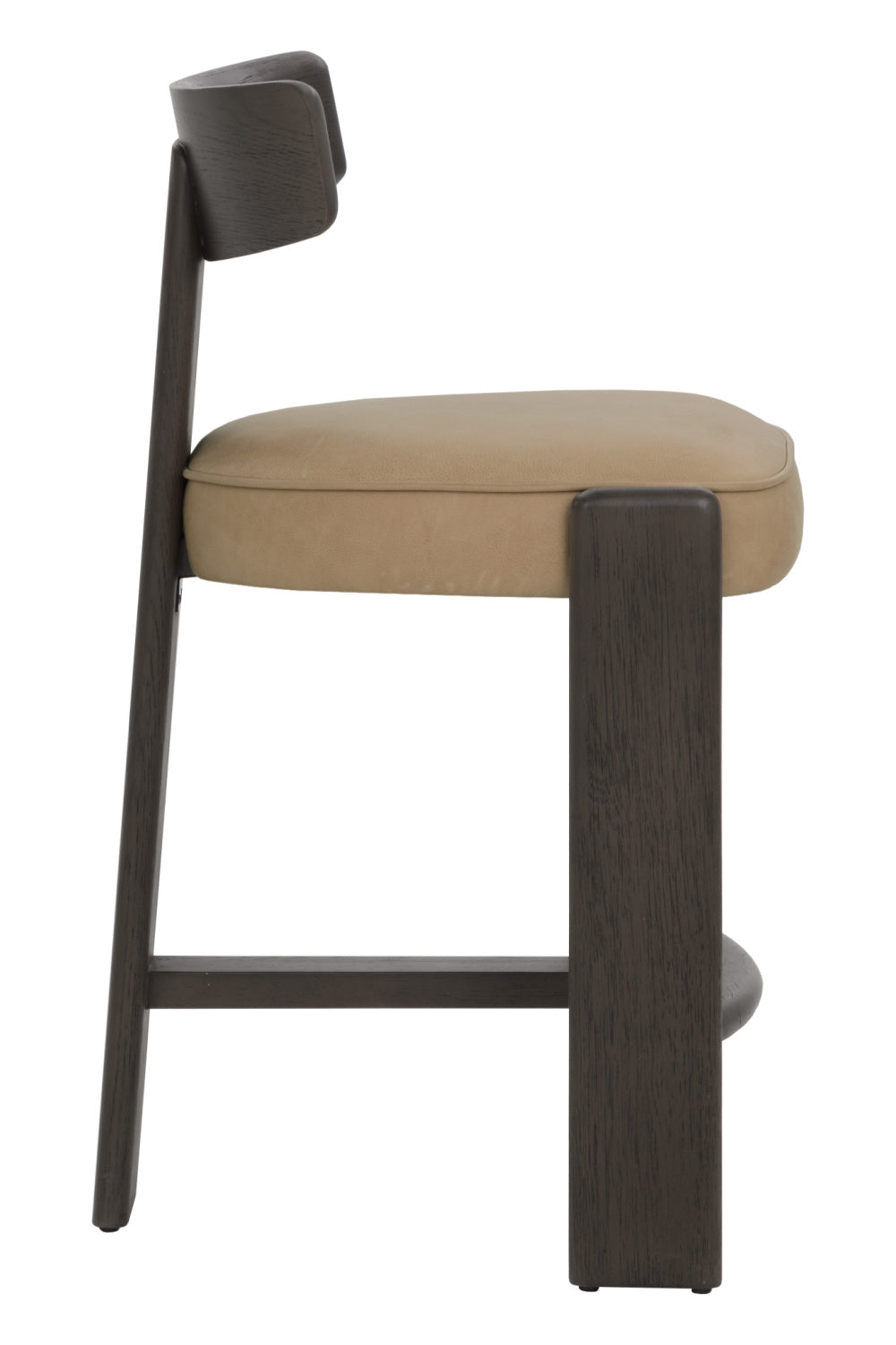 Oak T-Shaped Back Counter Stool by Splendido Horton, alternate view 4
