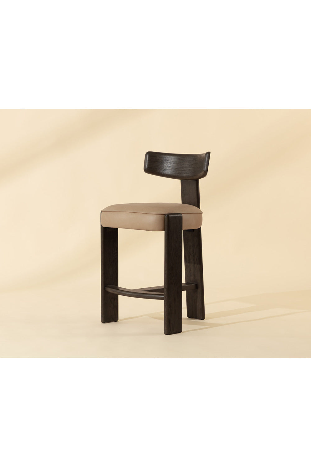 Oak T-Shaped Back Counter Stool by Splendido Horton, alternate view 8
