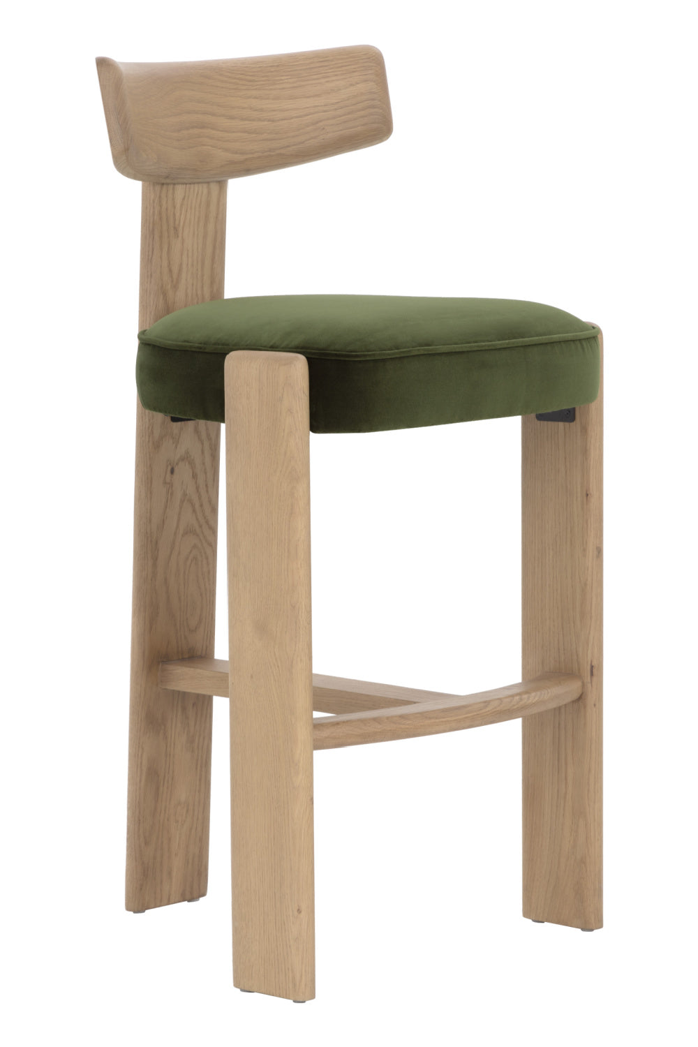 Oak Framed Green Bar Stool by Splendido Horton Barstool
