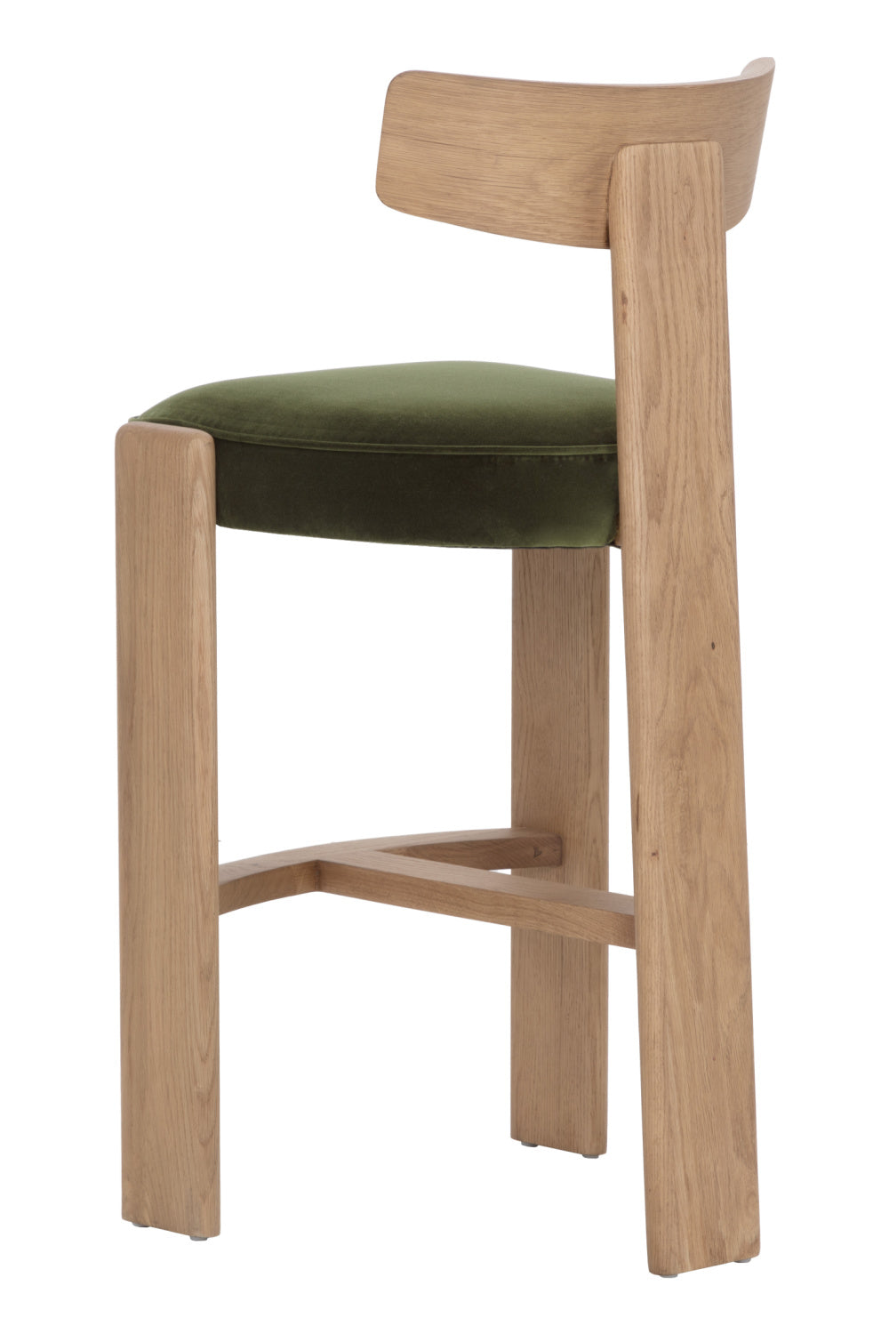 Oak Framed Green Bar Stool by Splendido Horton Barstool, alternate view 5