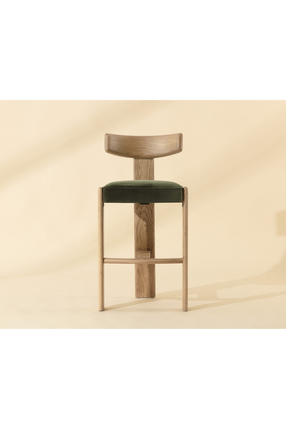 Oak Framed Green Bar Stool by Splendido Horton Barstool, alternate view 7