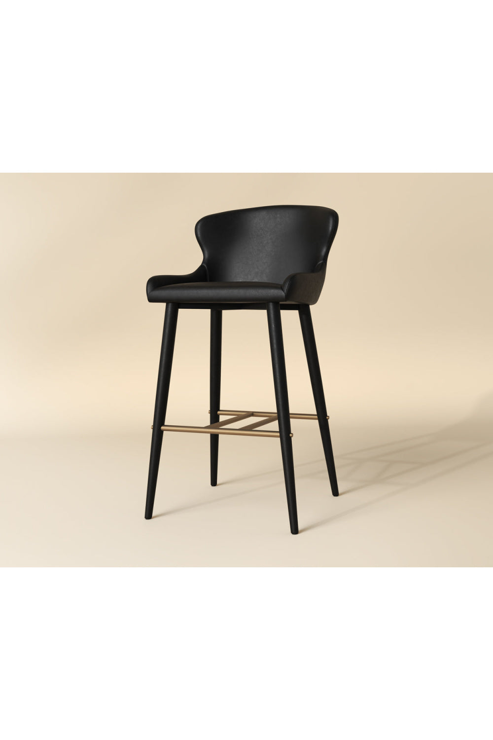 Leather Look Shell Bar Stool by Splendido Evora Barstool, alternate view 18