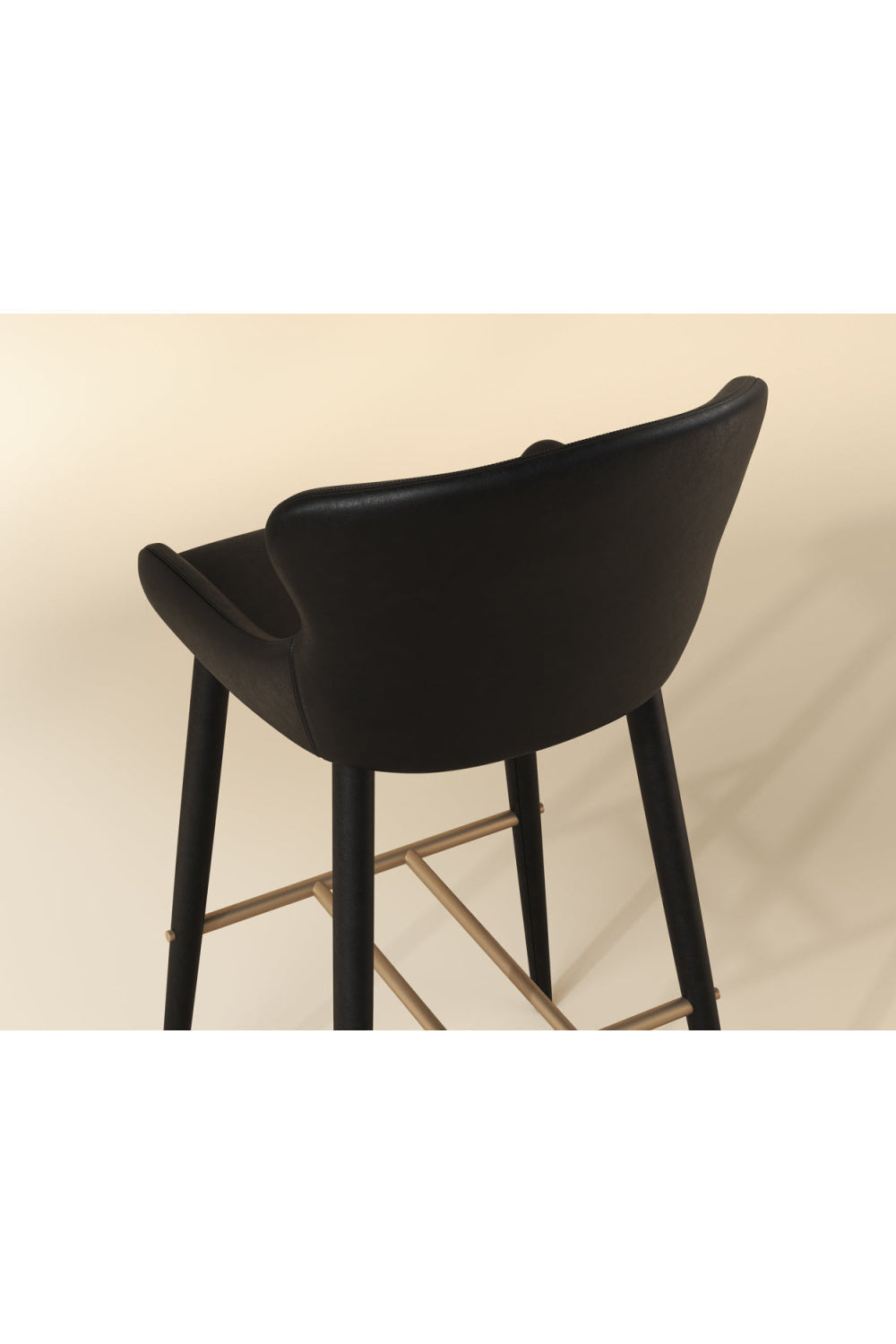 Leather Look Shell Bar Stool by Splendido Evora Barstool, alternate view 19