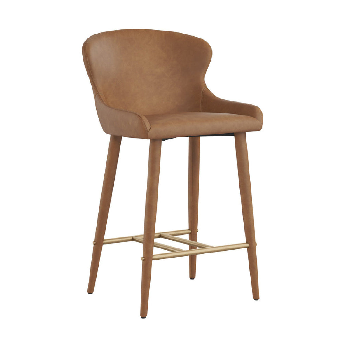 Leather Look Shell Counter Stool | Splendido Evora