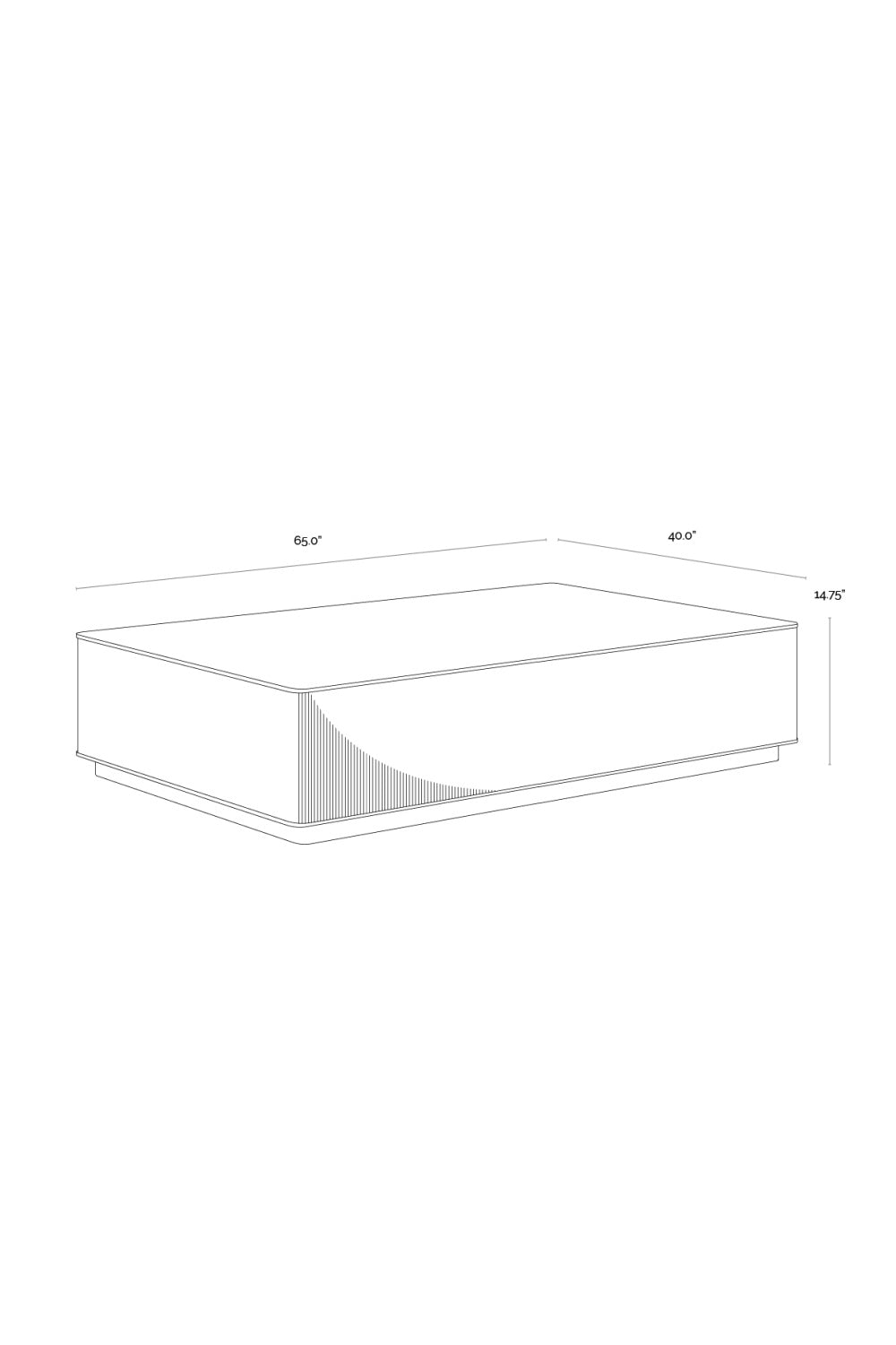 Reeded Oak Coffee Table by Splendido Kalla, alternate view 29