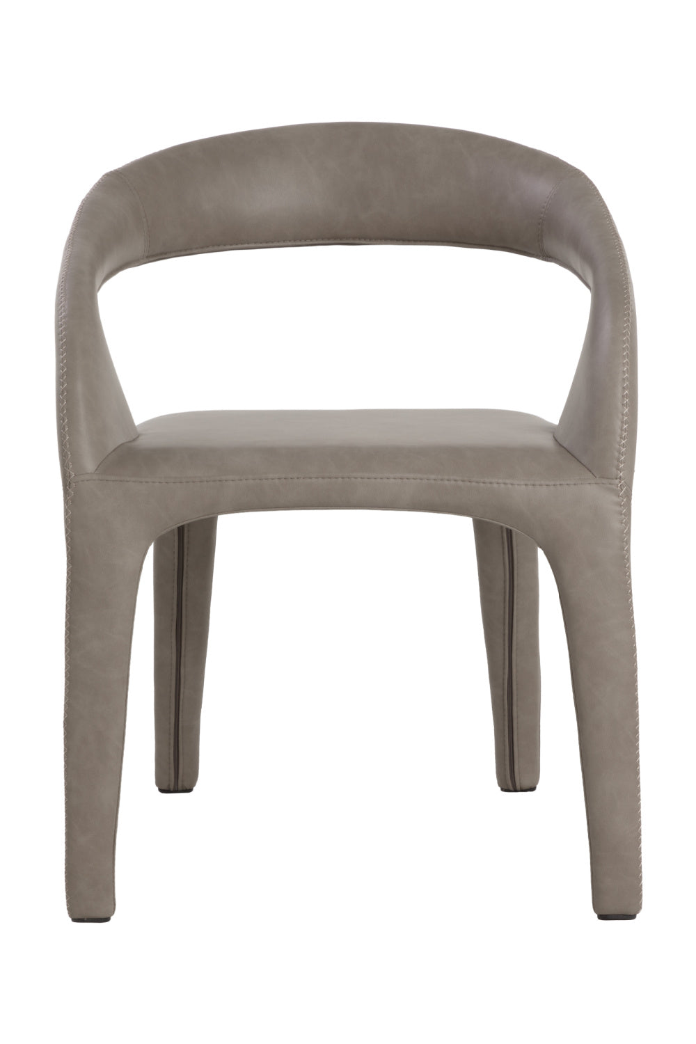 Open-Back Leather Look Dining Chair by Splendido Atika
