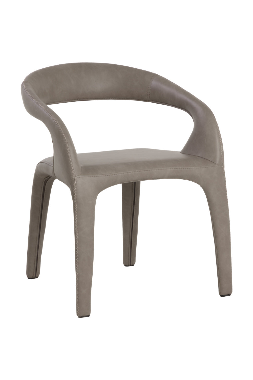 Open-Back Leather Look Dining Chair by Splendido Atika, alternate view 3