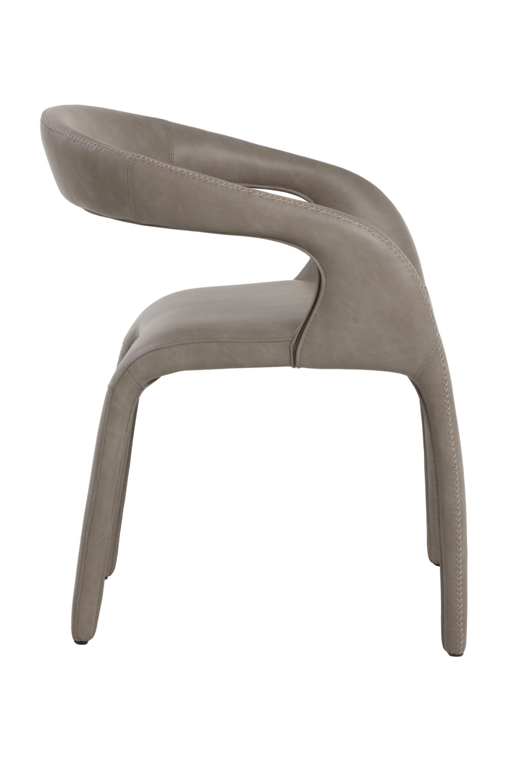 Open-Back Leather Look Dining Chair by Splendido Atika, alternate view 4
