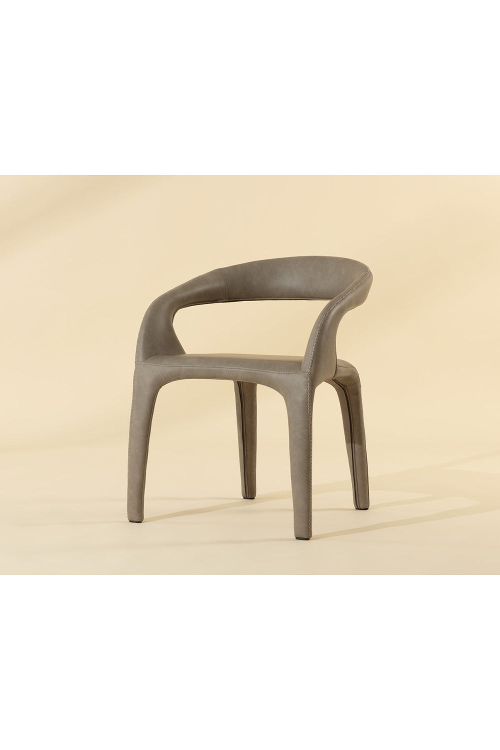 Open-Back Leather Look Dining Chair by Splendido Atika, alternate view 8