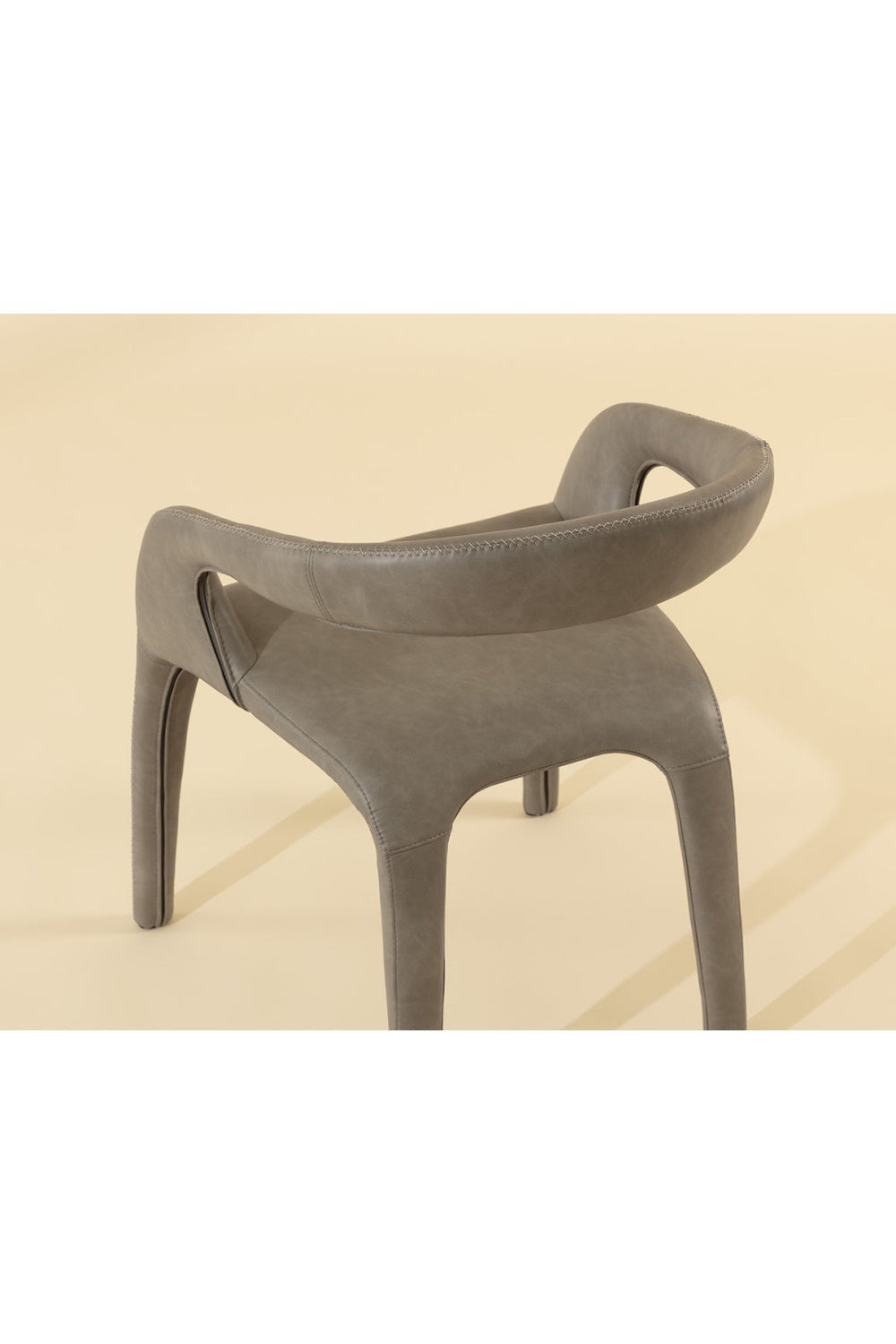 Open-Back Leather Look Dining Chair by Splendido Atika, alternate view 9
