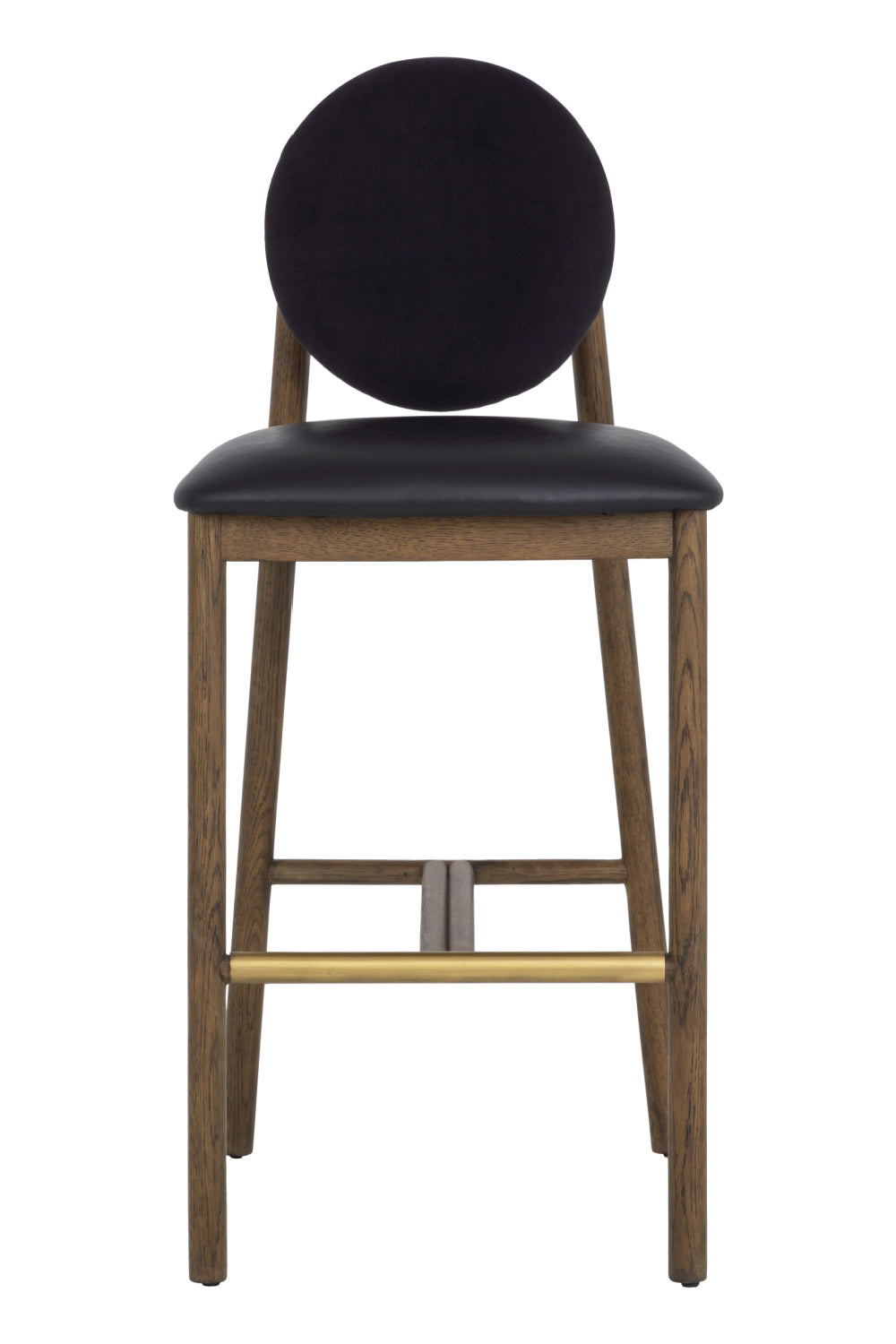 Black Round-Back Bar Stool by Splendido Orabell Barstool, alternate view 3