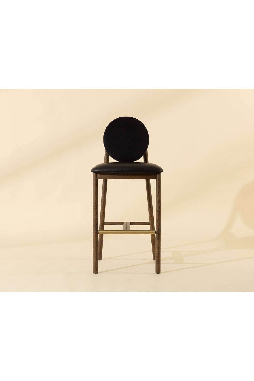 Black Round-Back Bar Stool | Splendido Orabell | Oroa.com
