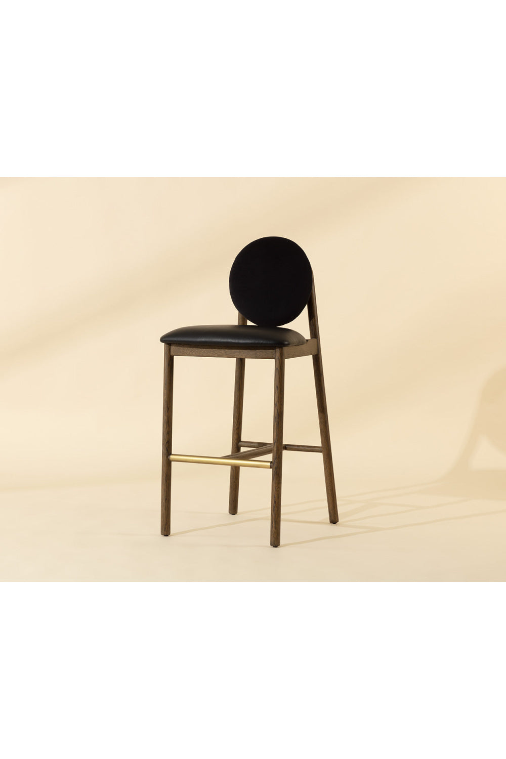 Black Round-Back Bar Stool | Splendido Orabell | Oroa.com