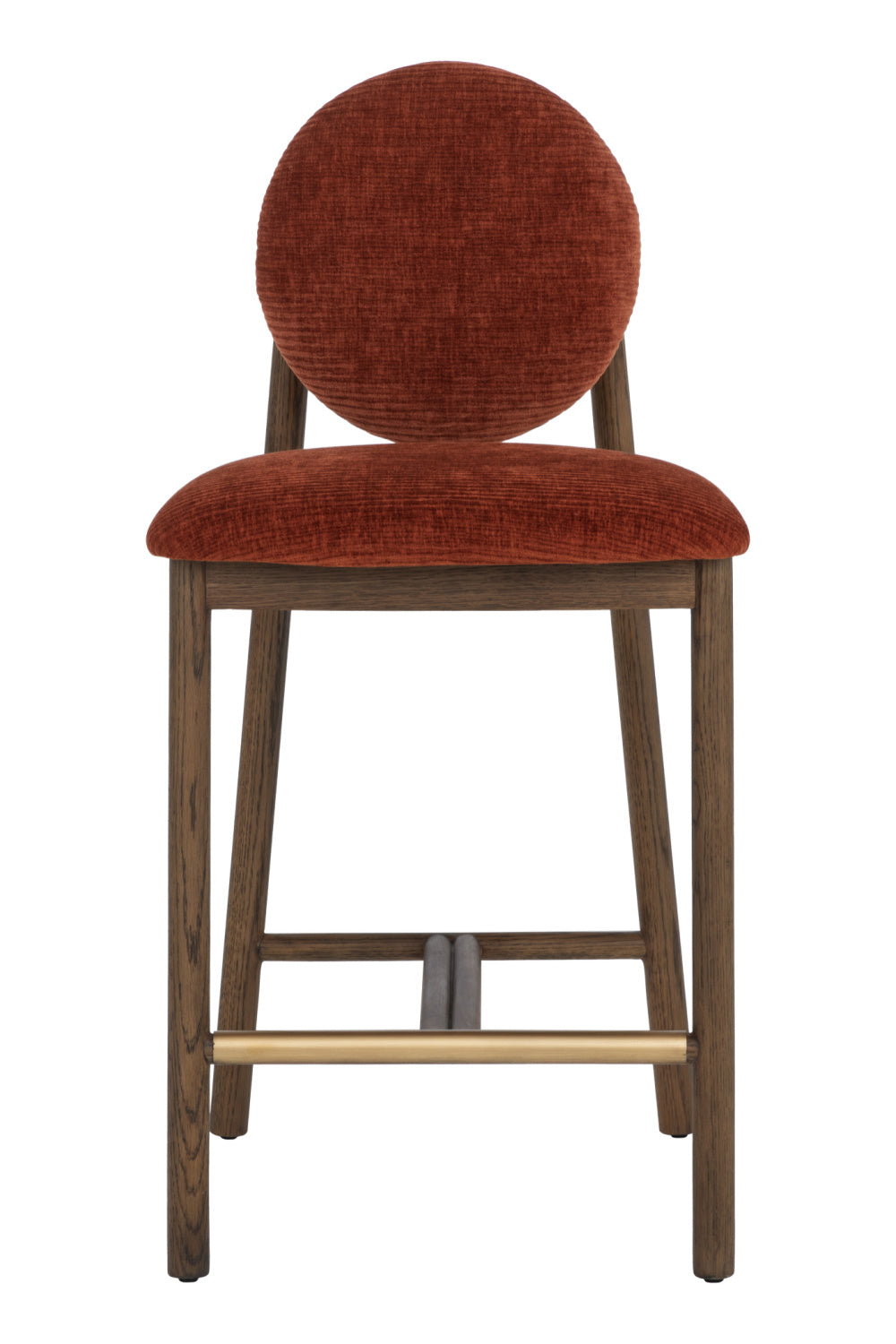 Red Rounded-Back Counter Stool by Splendido Orabell