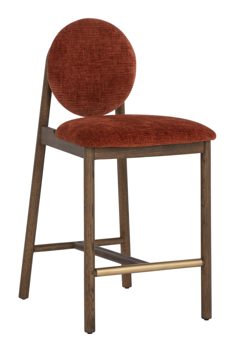 Red Rounded-Back Counter Stool by Splendido Orabell, alternate view 3