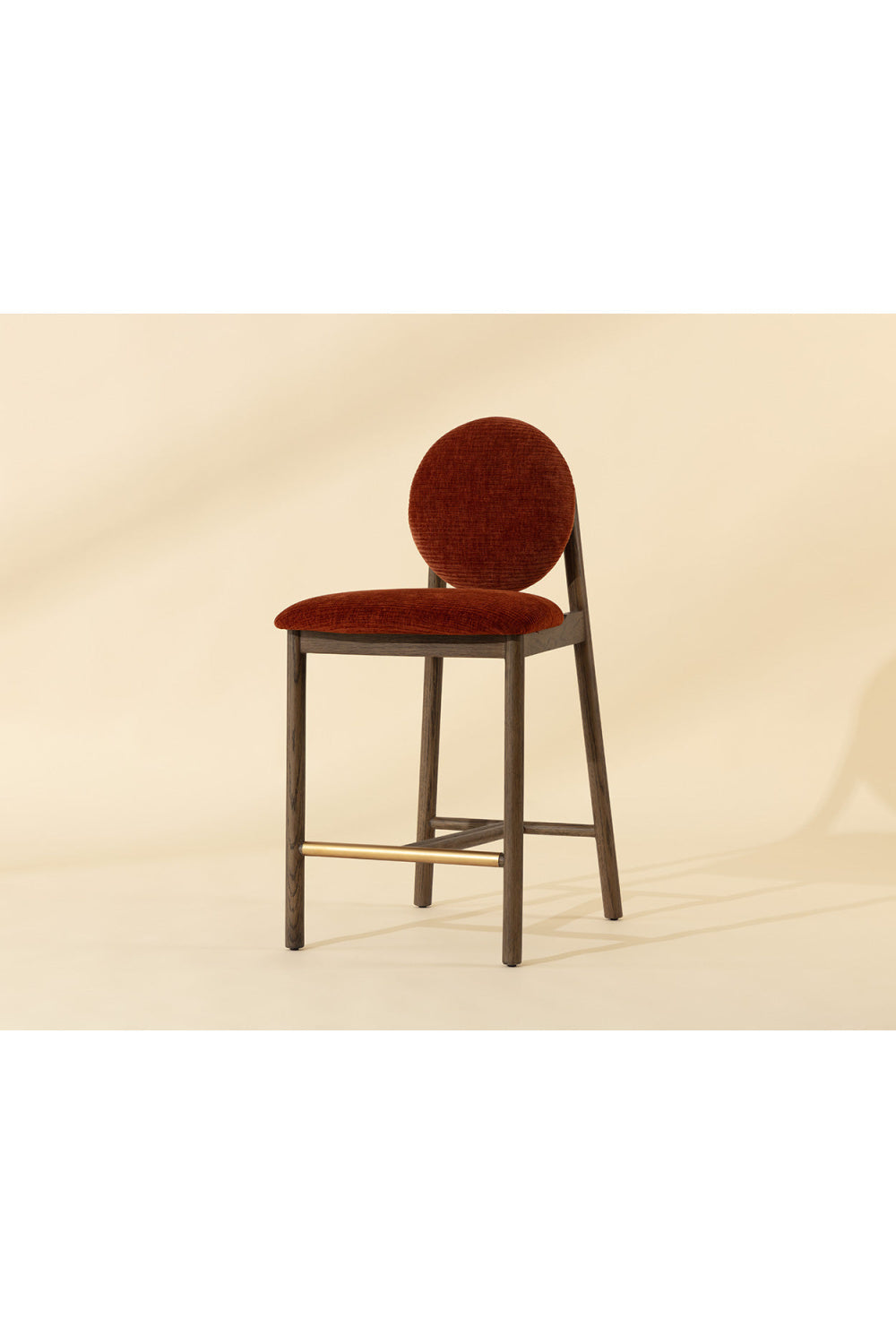 Red Rounded-Back Counter Stool by Splendido Orabell, alternate view 7