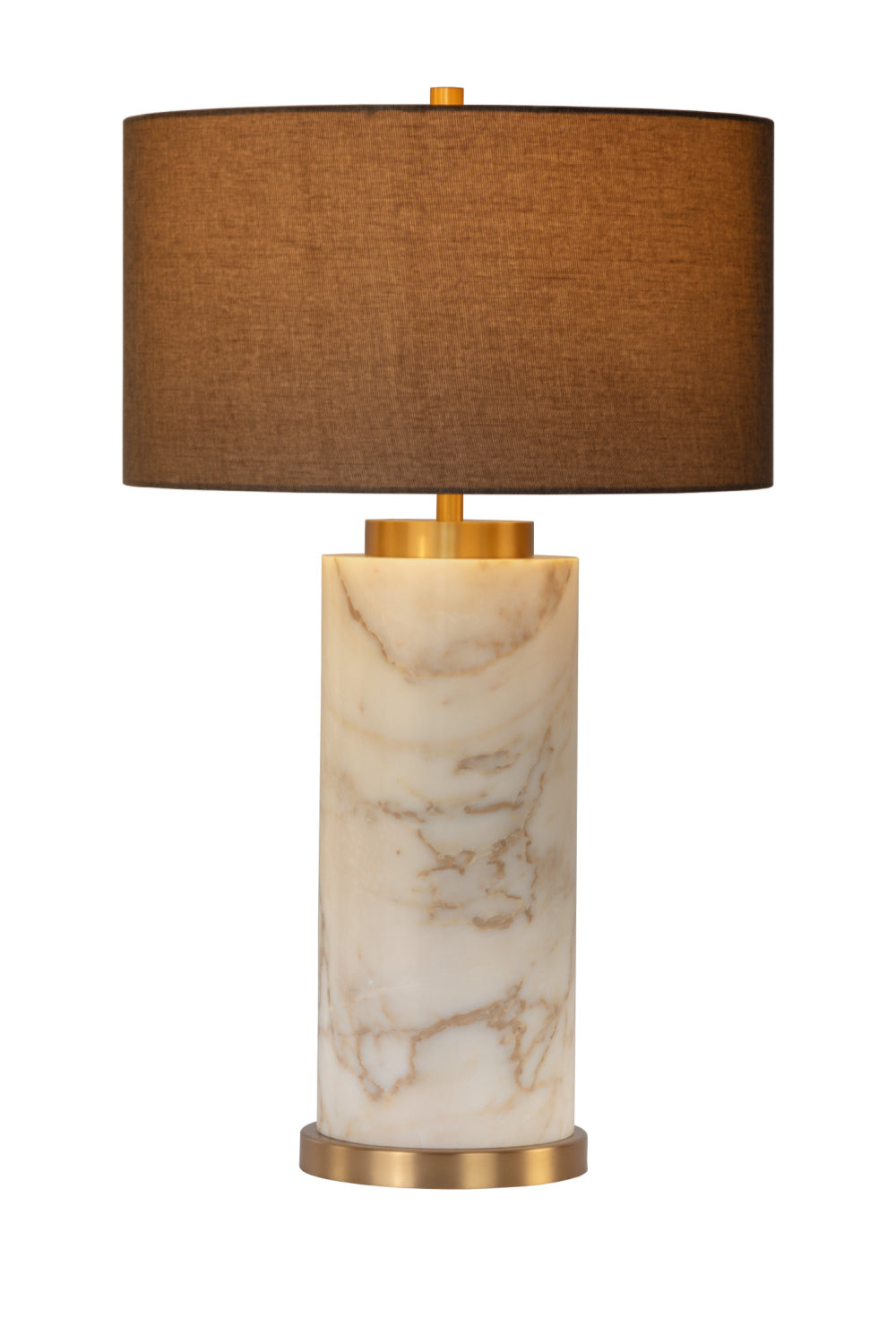 Gray Linen Marble Table Lamp by Splendido Apollolina
