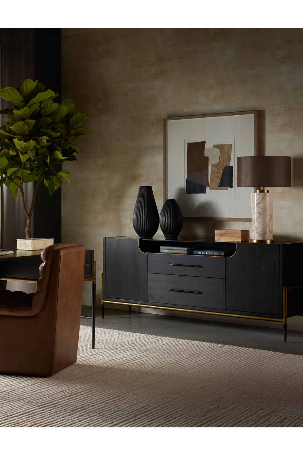 Gray Linen Marble Table Lamp | Splendido Apollolina | Oroa.com