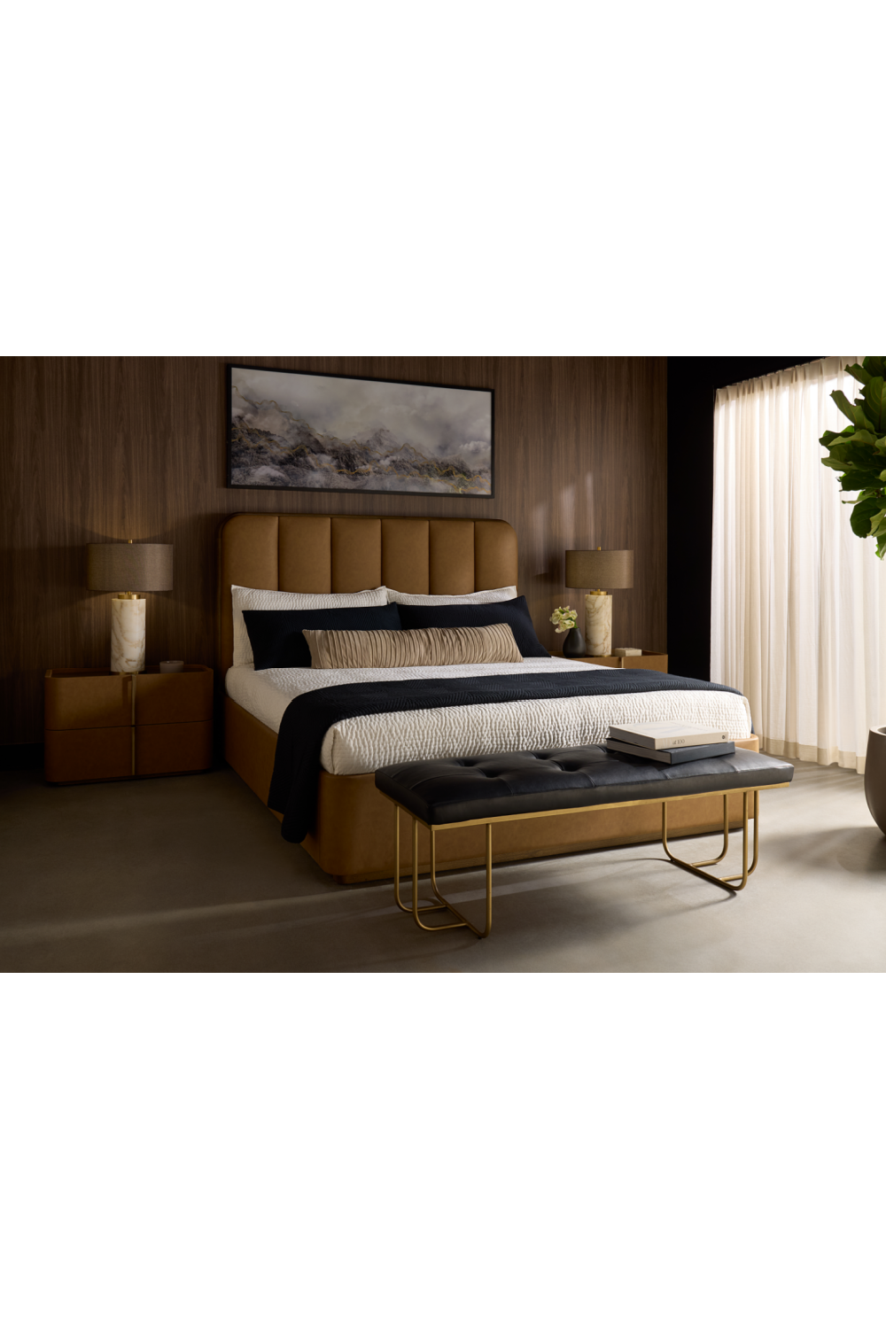 Gray Linen Marble Table Lamp | Splendido Apollolina | Oroa.com