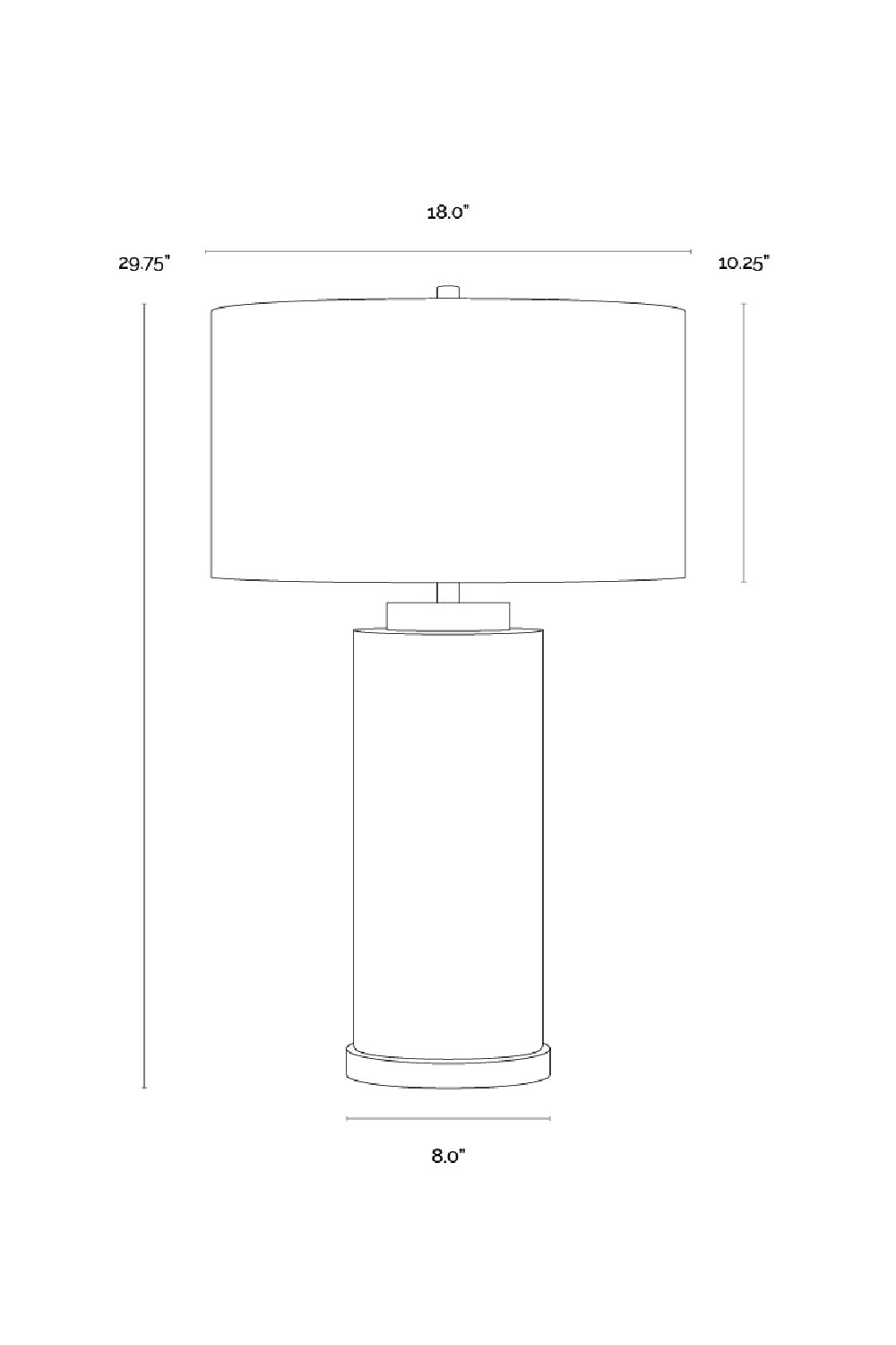 Gray Linen Marble Table Lamp | Splendido Apollolina | Oroa.com