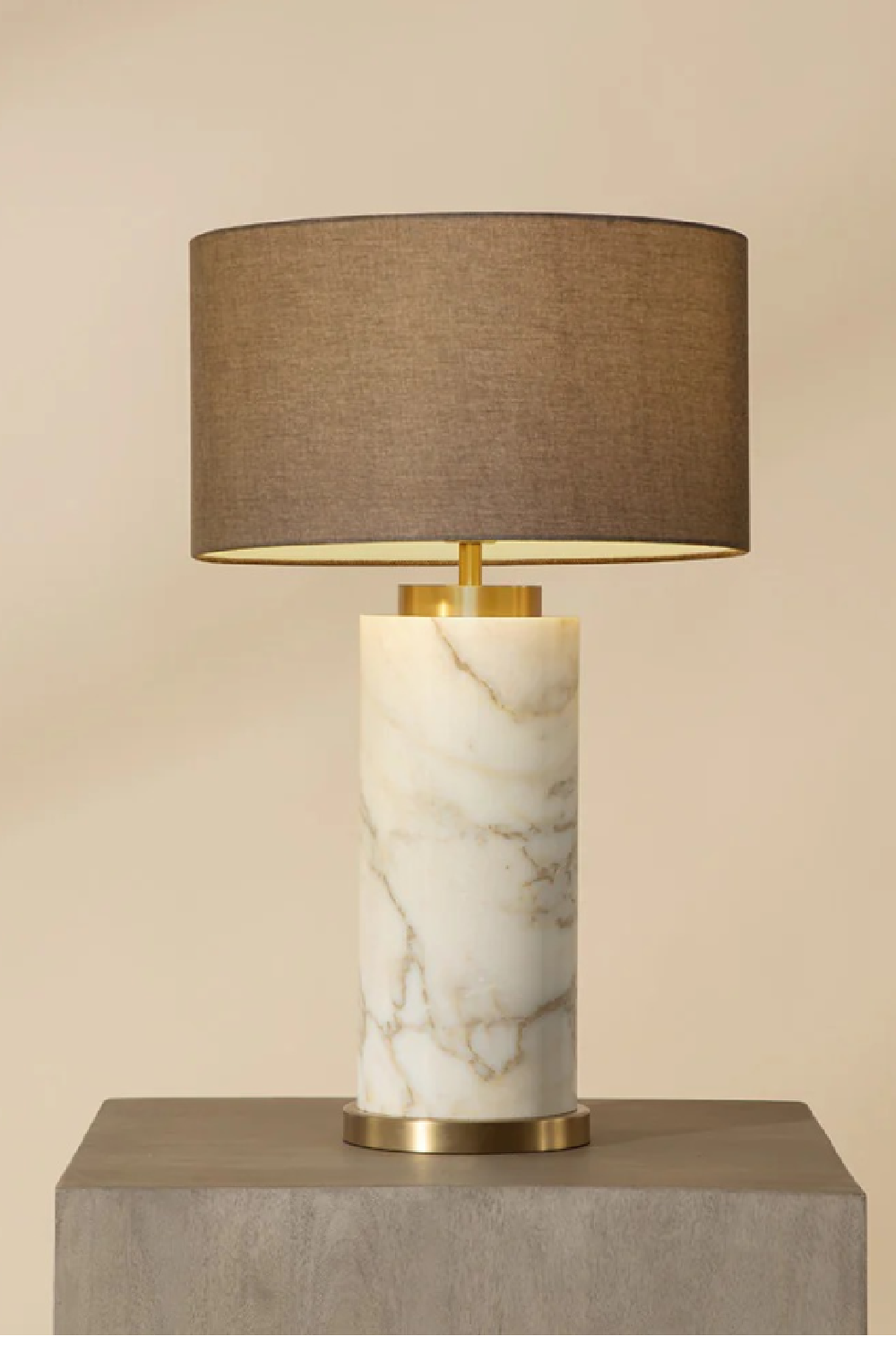 Gray Linen Marble Table Lamp by Splendido Apollolina, alternate view 4