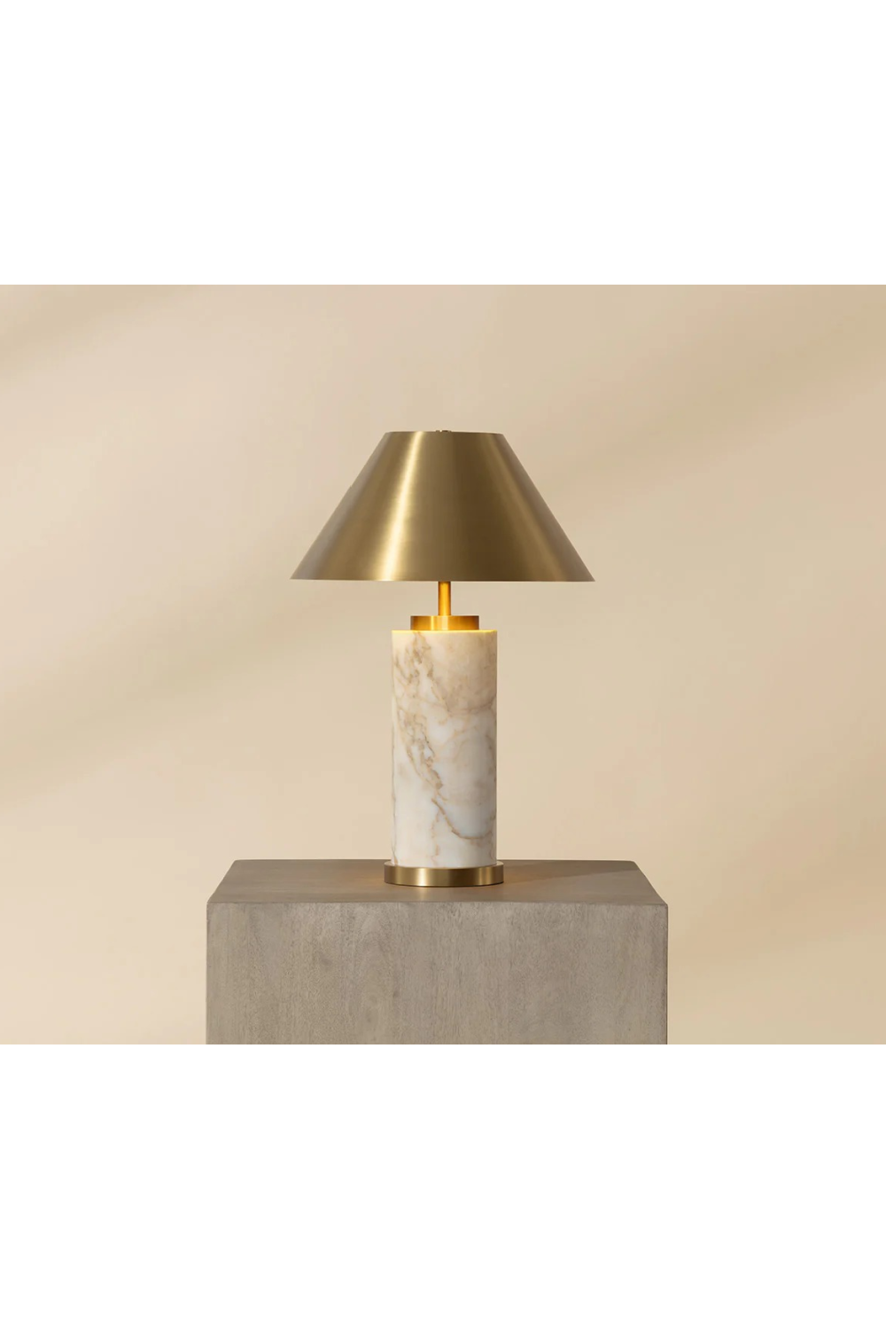 Cylindrical Marble Table Lamp by Splendido Cilla, alternate view 3