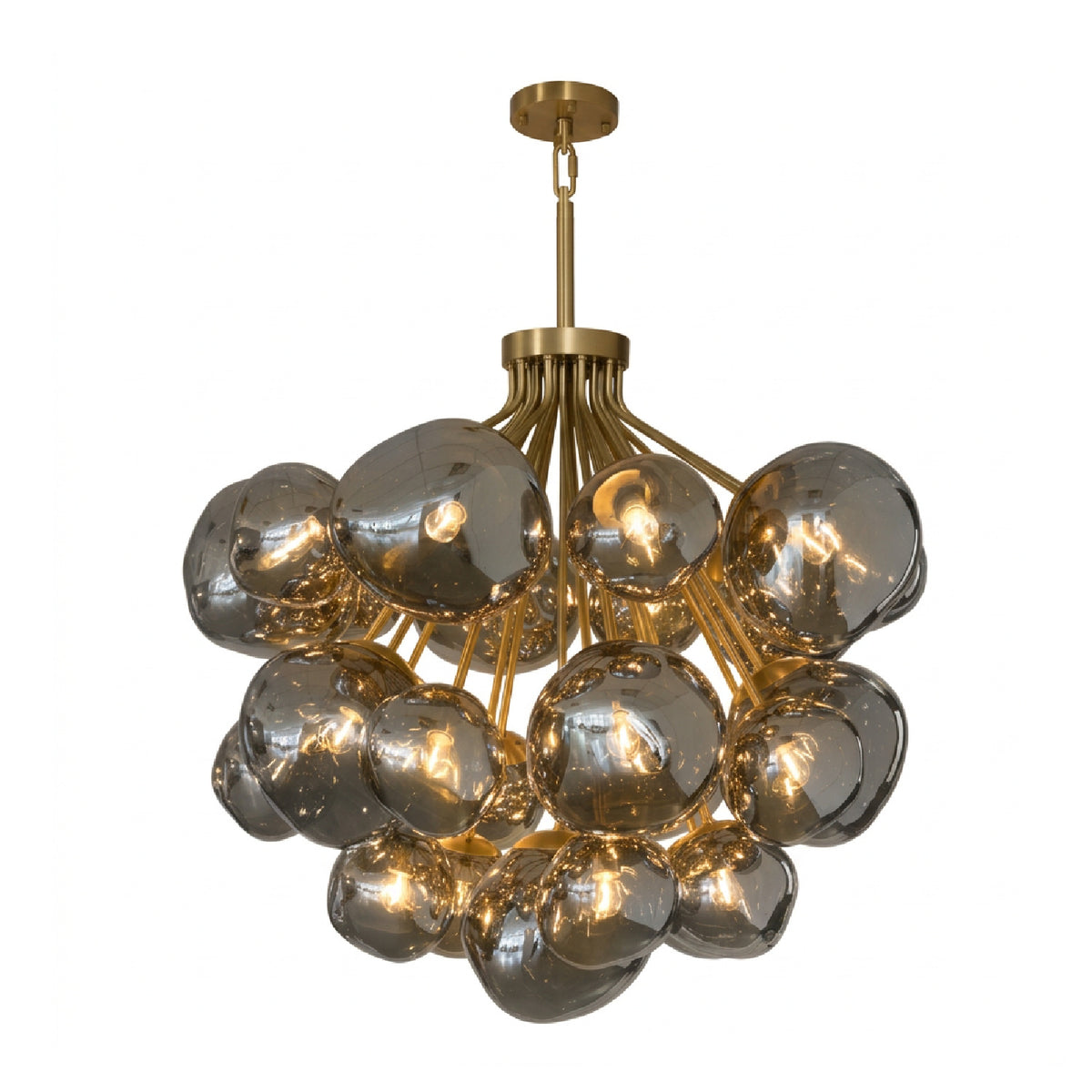 Gray Glass Orbs Chandelier | Splendido Dionis