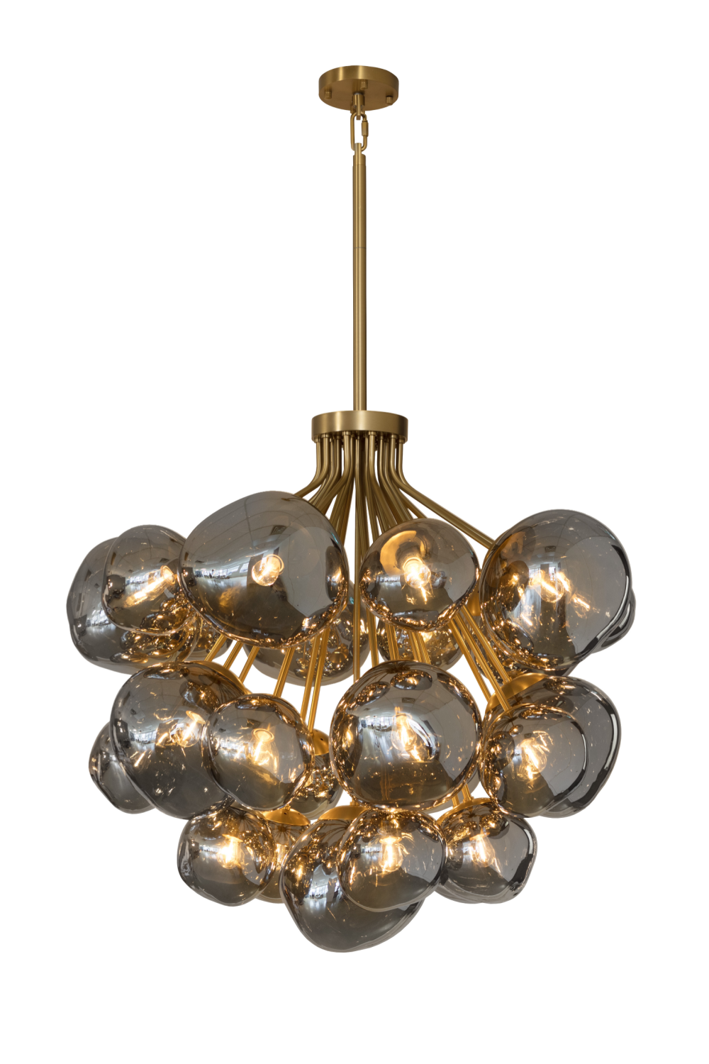 Gray Glass Orbs Chandelier by Splendido Dionis