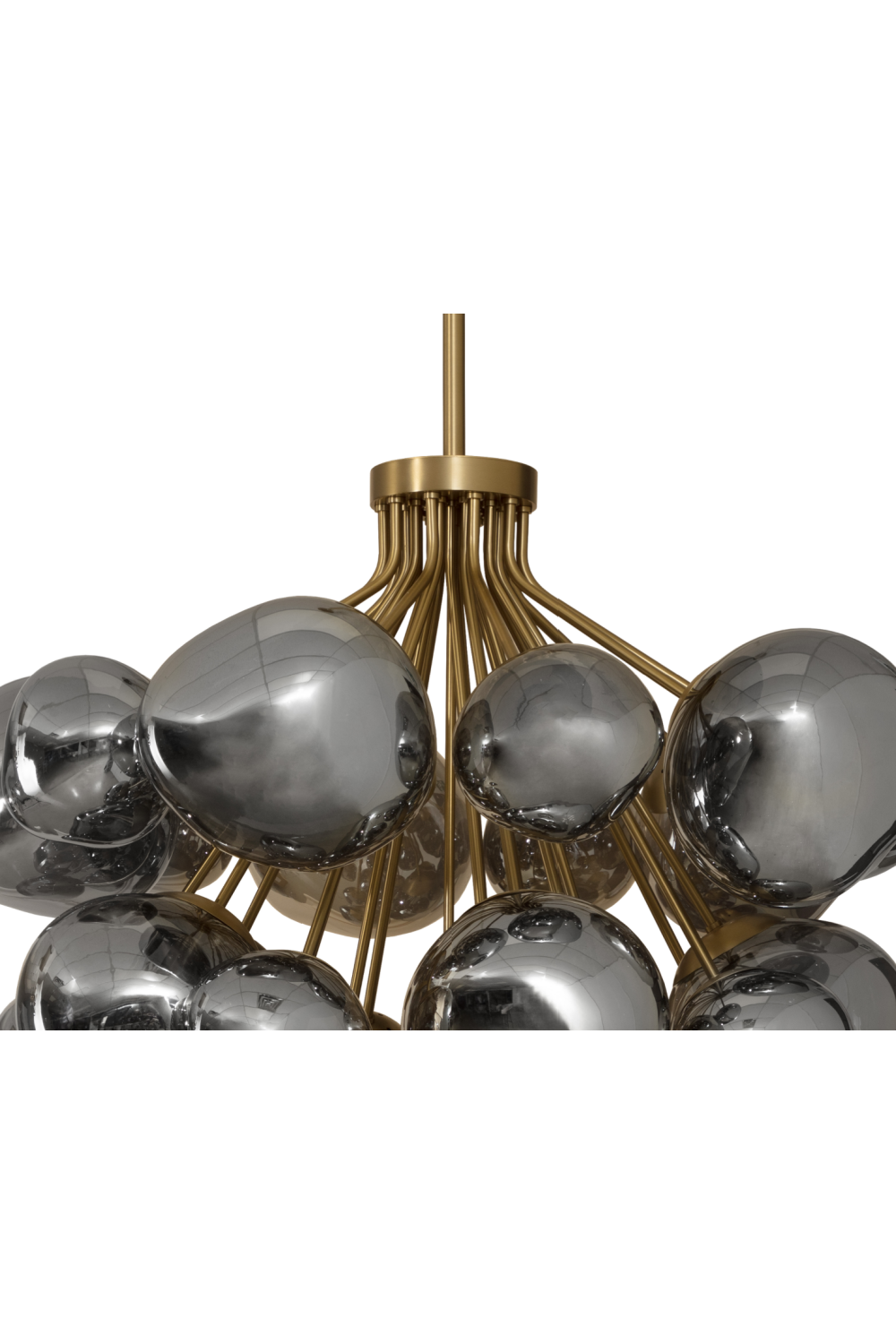 Gray Glass Orbs Chandelier by Splendido Dionis, alternate view 4