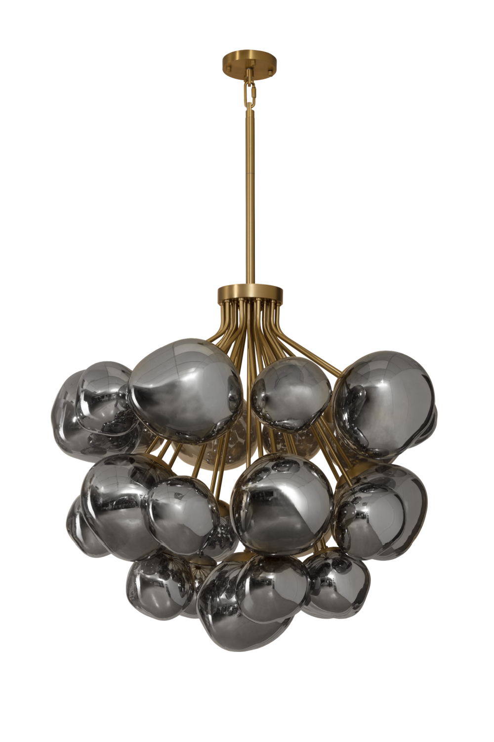 Gray Glass Orbs Chandelier by Splendido Dionis, alternate view 3