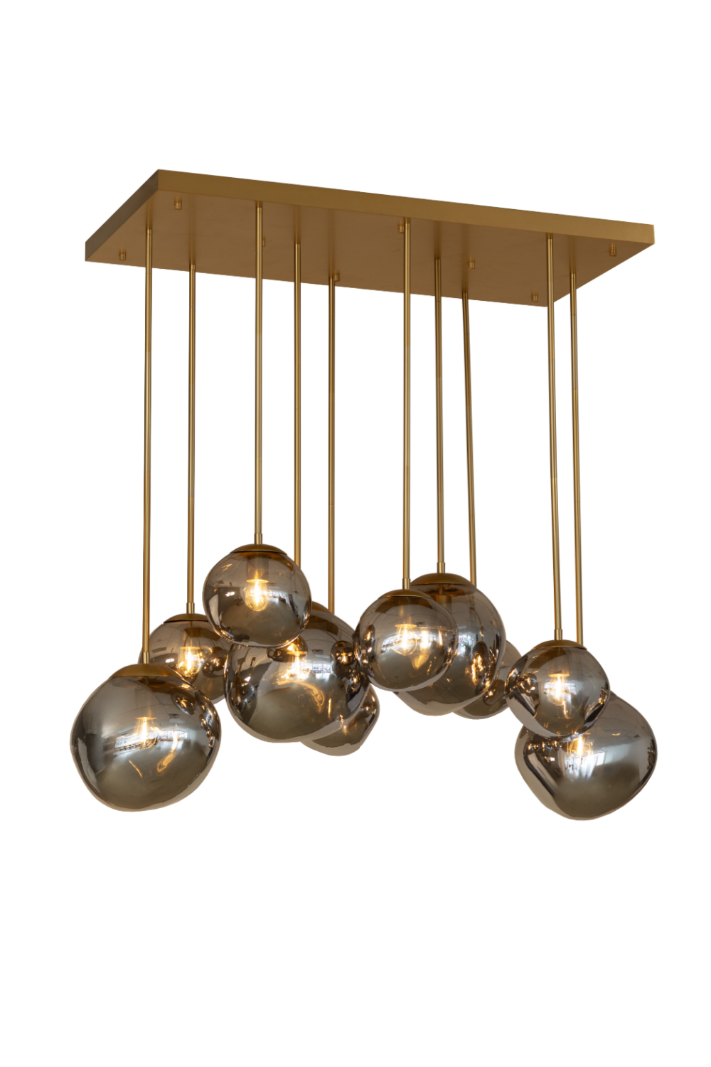 Gray Glass Orbs Chandelier by Splendido Dionis, alternate view 11