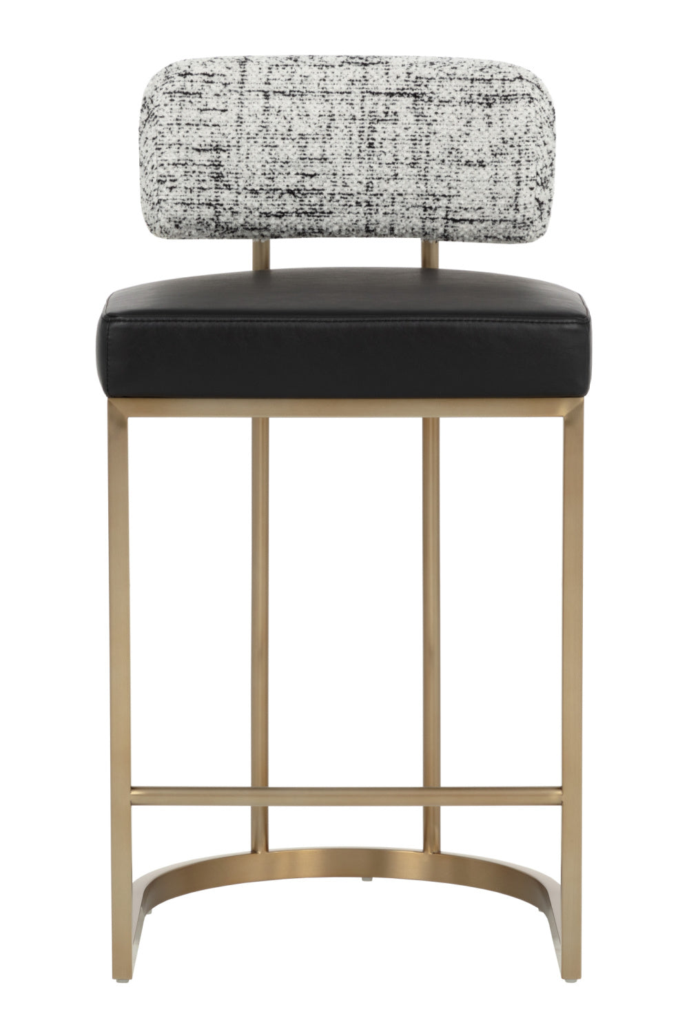 Brass Frame Upholstered Counter Stool by Splendido Larissa