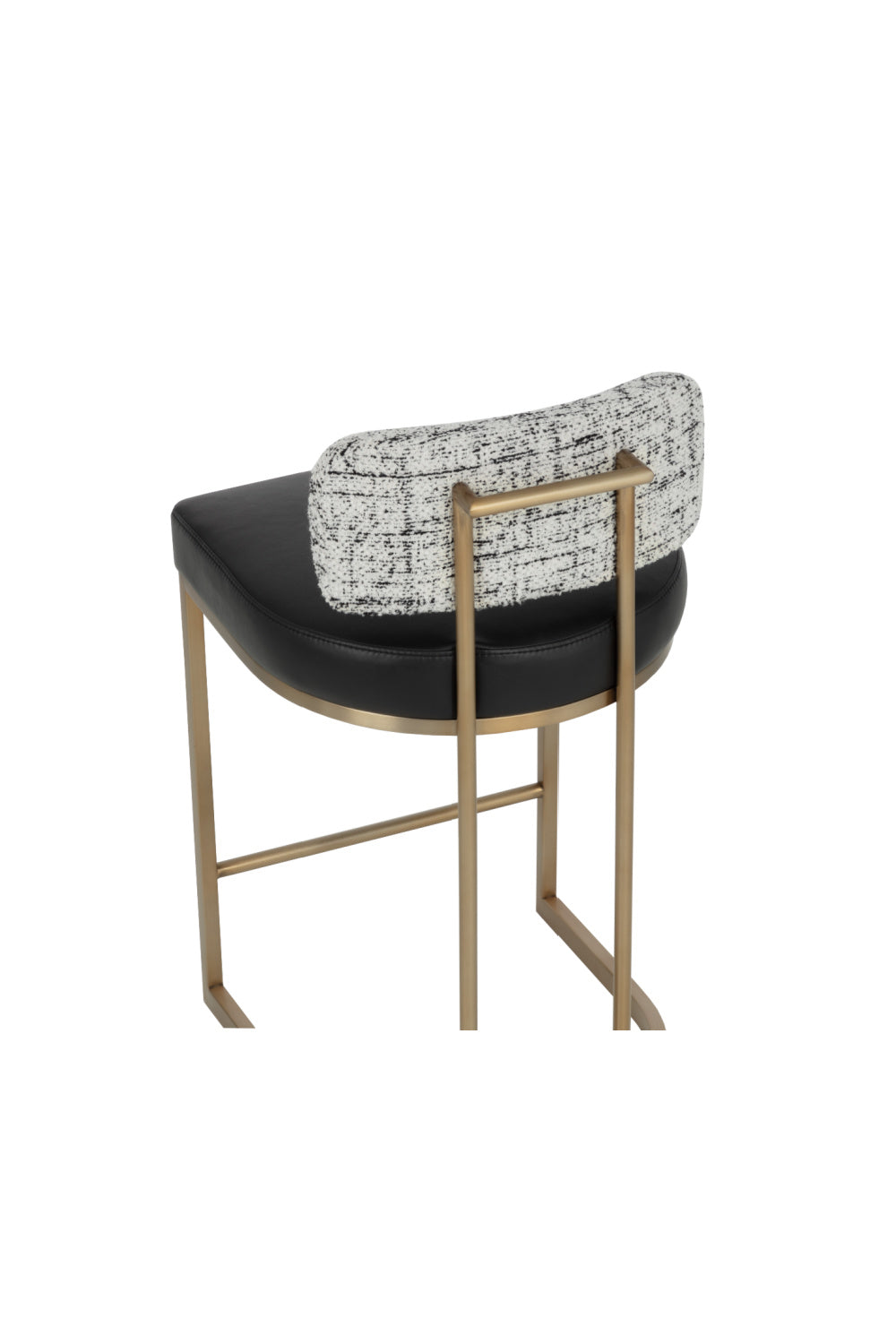 Modern European furniture - Brass Frame Upholstered Counter Stool - www.oroa.com