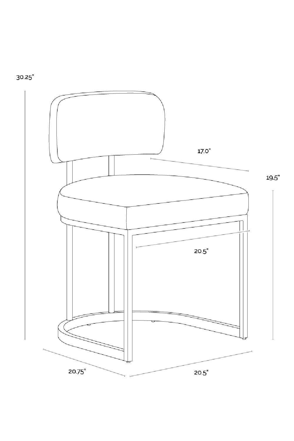 Two-Toned Cantilevered Dining Chair by Splendido Larissa, alternate view 10