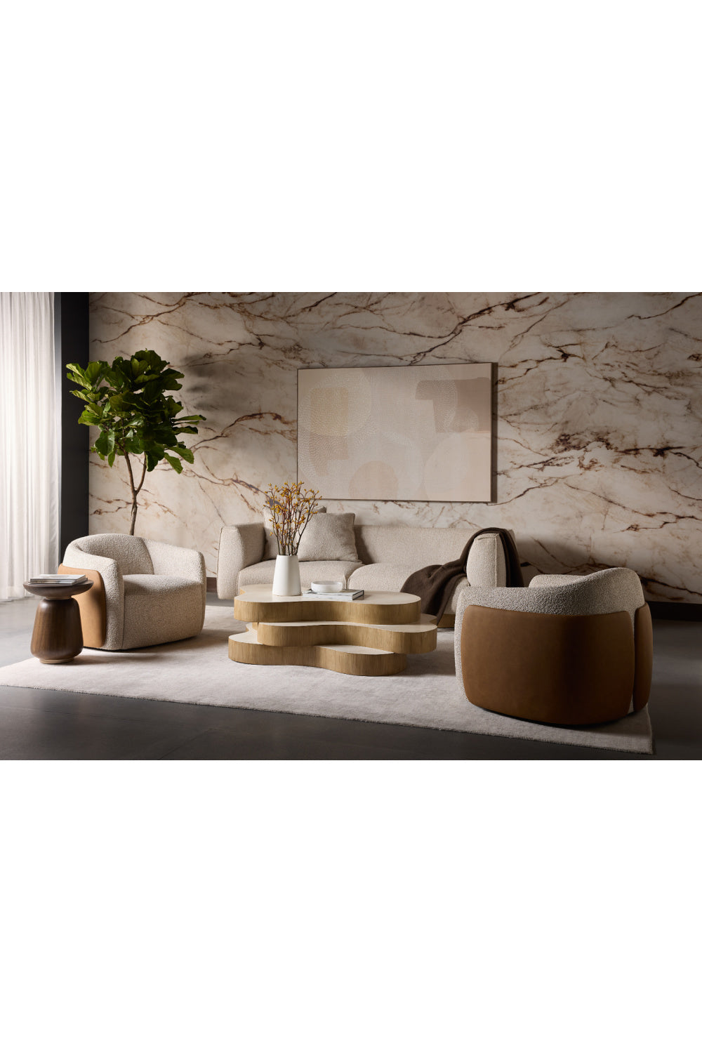 Modern European furniture - Timber Effect Indoor/Outdoor End Table - www.oroa.com