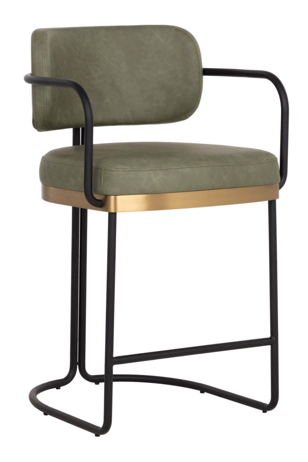 Modern Curved Seating Counter Stool by Splendido Jalen