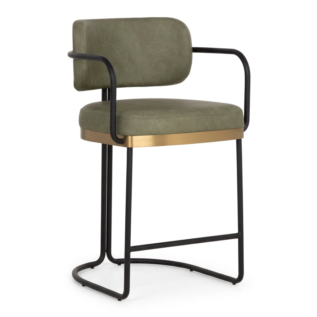 Modern Curved Seating Counter Stool by Splendido Jalen