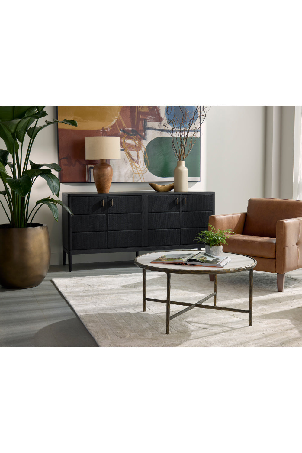 Brass Framed Marble Coffee Table by Splendido Riyaz, alternate view 8